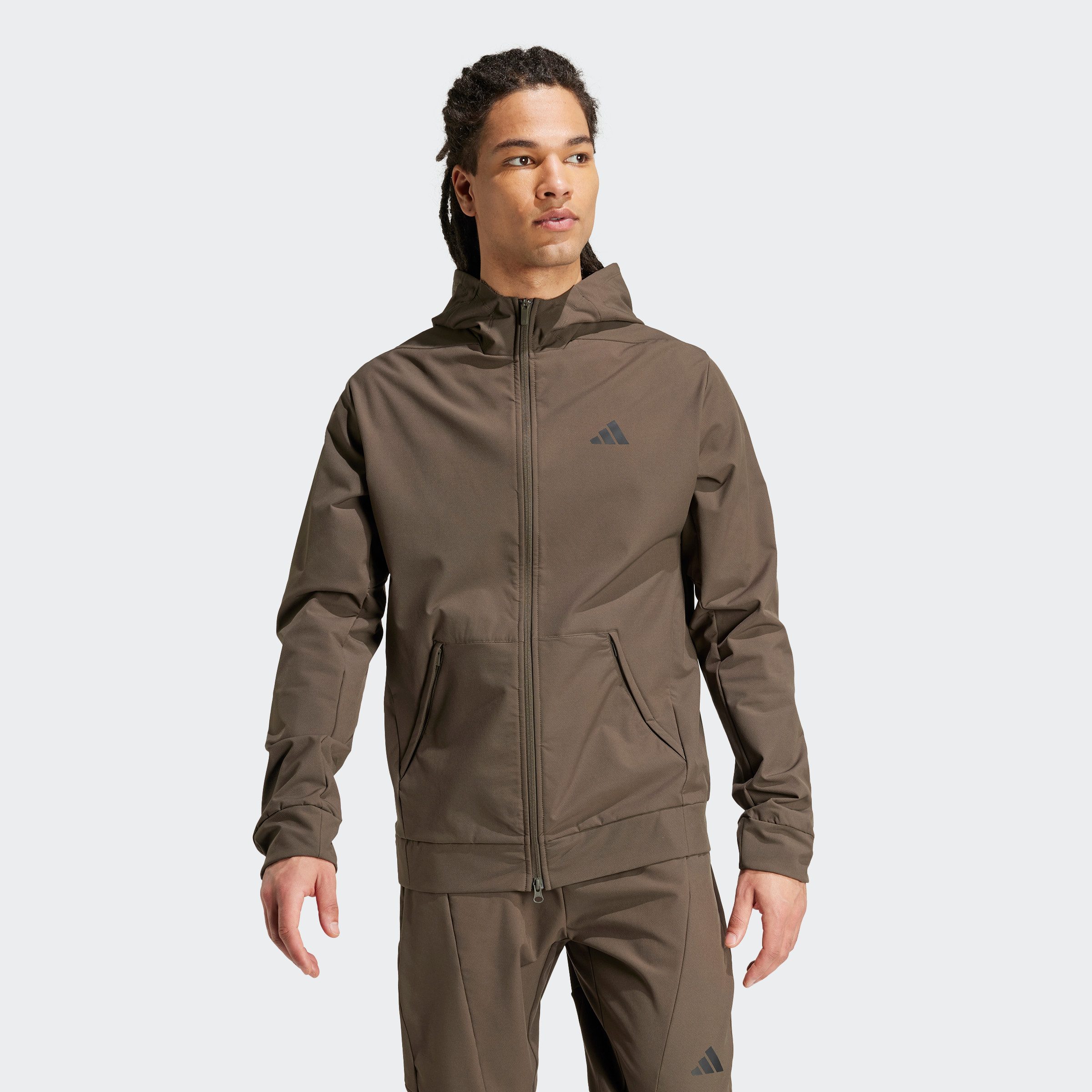 Adidas Designed For Training Woven Full Zip Jacket Groen- Heren Groen