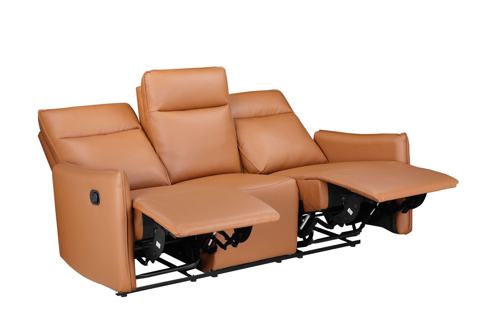 Dorel Home 3-zitsbank Lugo, bioscoopbank met relaxfunctie in kunstleer en geweven stof