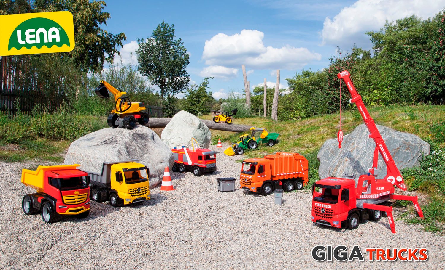 Lena® Speelgoed-kiepwagen GIGA TRUCKS Muldenkipper, lose