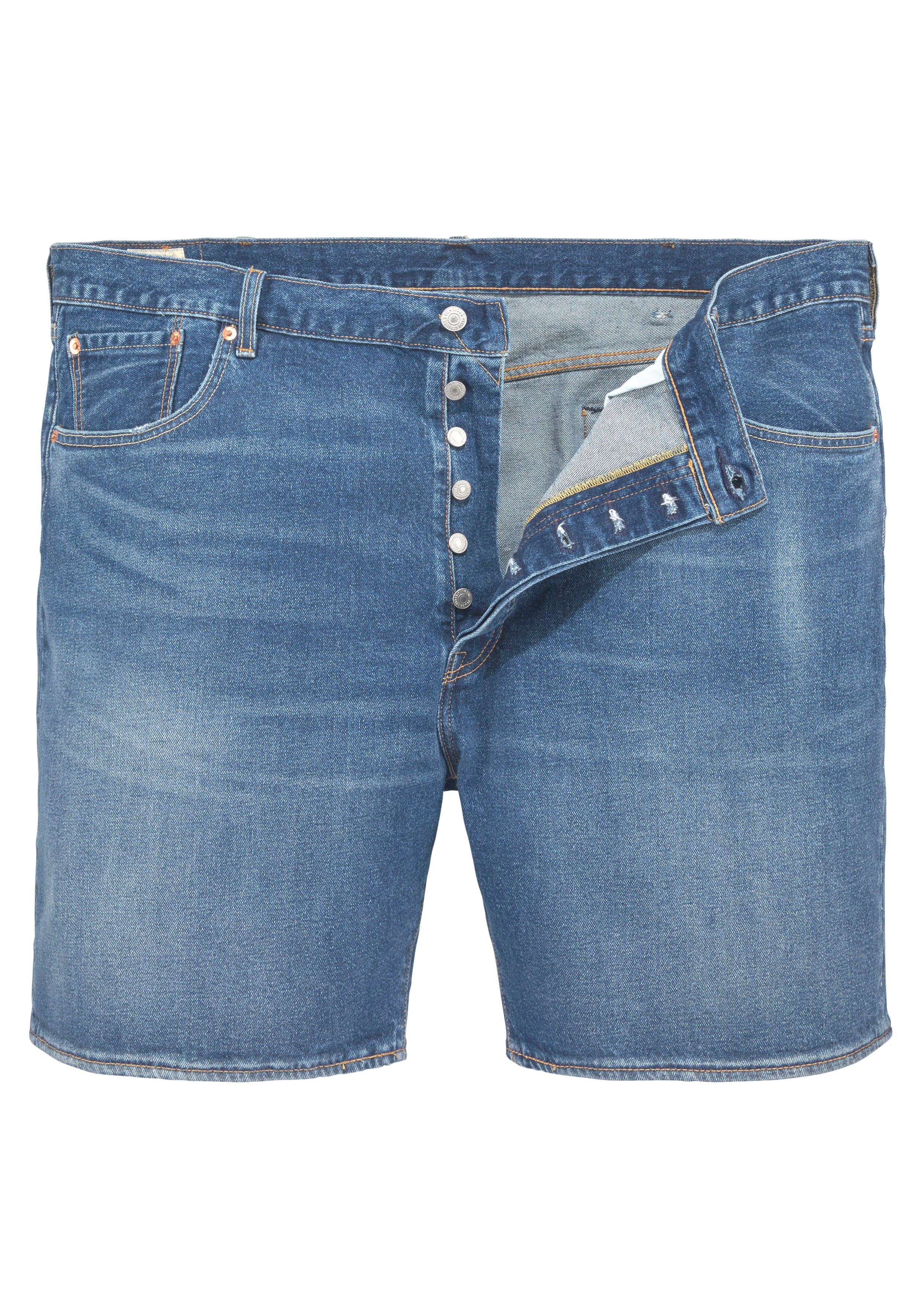 Levi's® Plus Jeansbermuda 501 HEMMED SHORTS met stretchaandeel