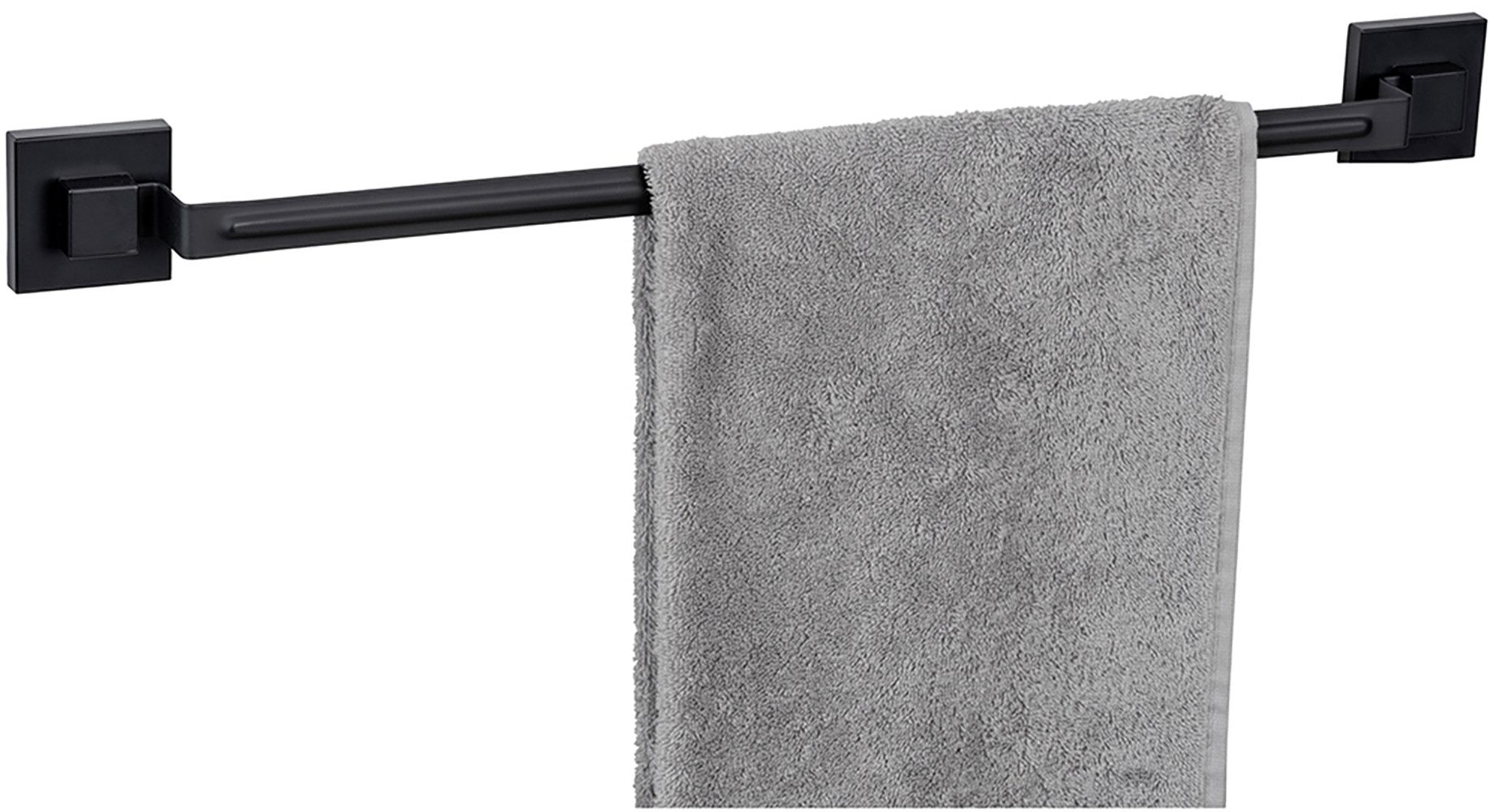 WENKO Handdoekstang Vacuum-Loc® model Quadro van edelstaal, bevestigen zonder boren
