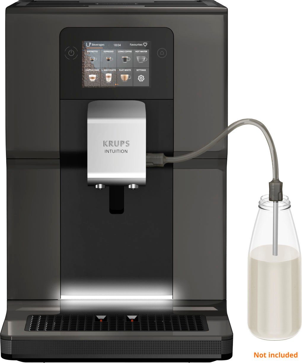 Krups Volautomatisch koffiezetapparaat EA872B Intuition Preference, 3,5"-kleurentouchscreen, intuïtieve gekleurde indicatielampjes