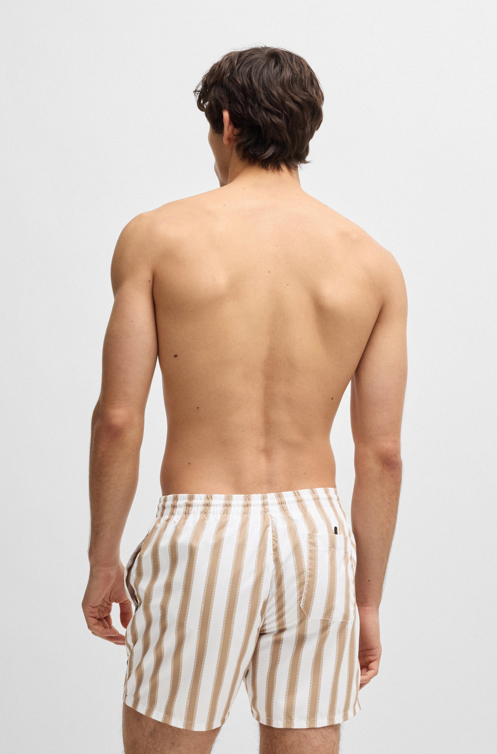 BOSS Zwemshort Piranha met kleurrijke all-over print