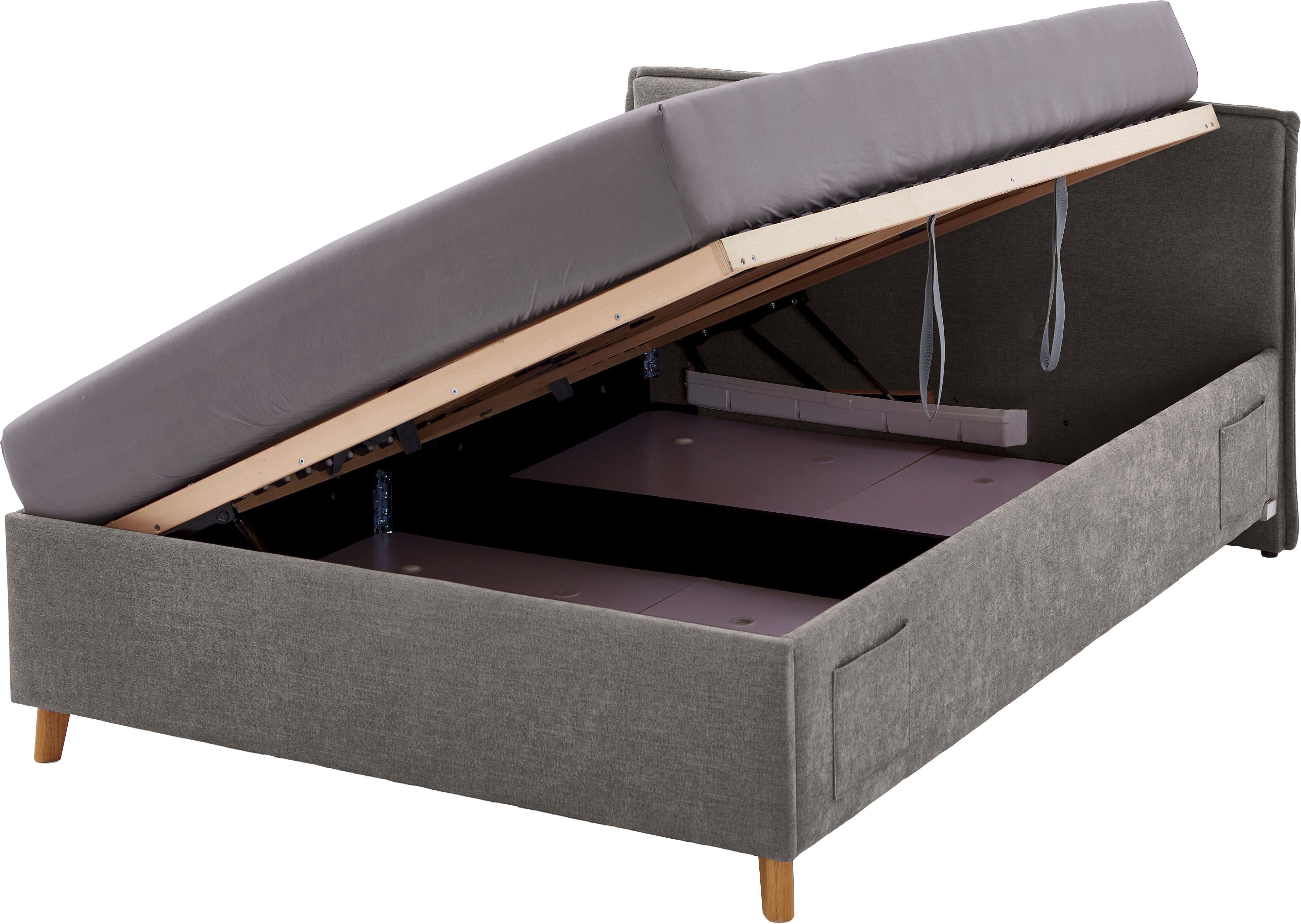 meise.möbel Kinderledikant Fun Bekleed bed naar keuze met bedkist, tienerbed inclusief USB-aansluiting
