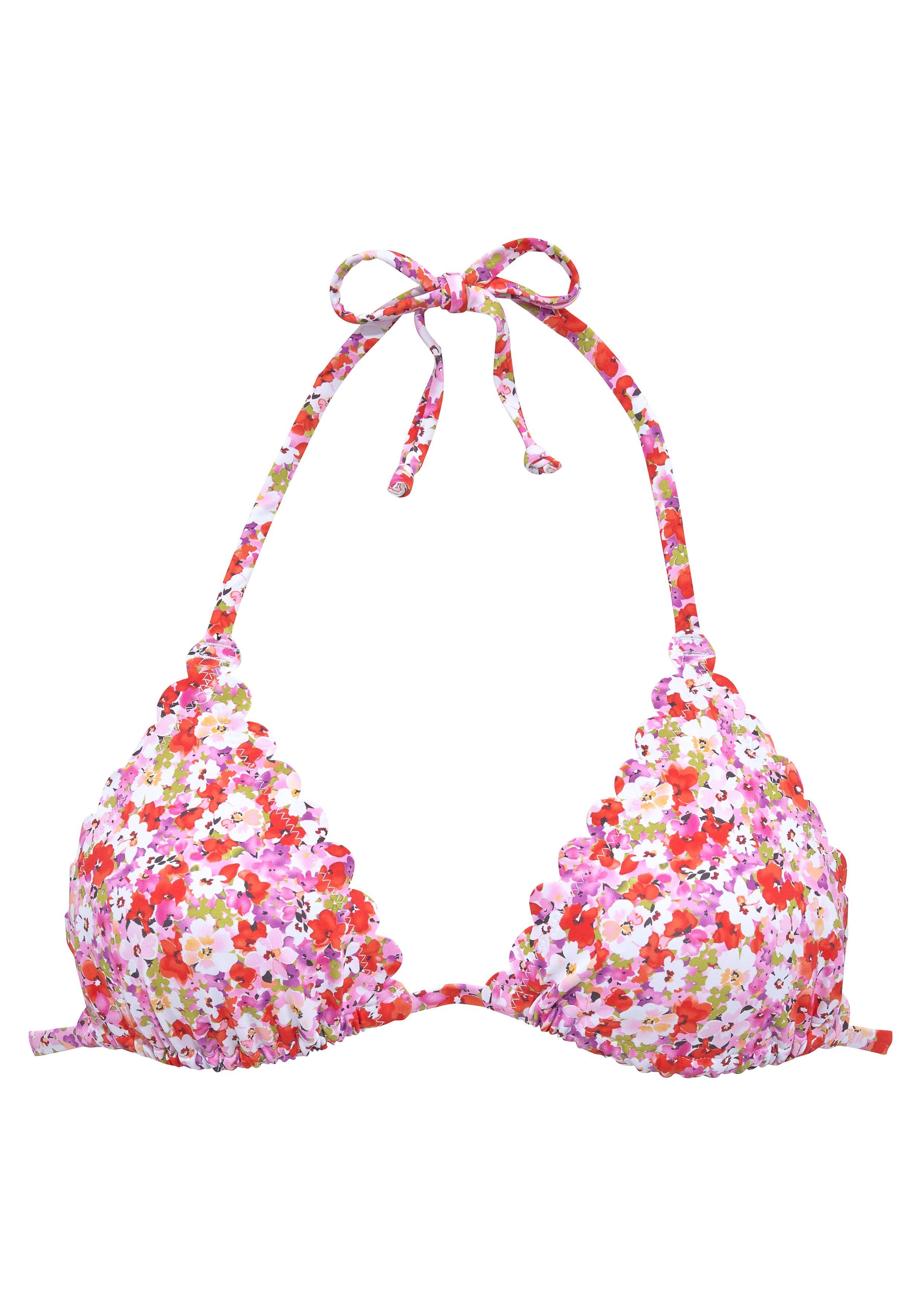 Lascana Triangel-bikinitop Jasmijn in bloemenprint