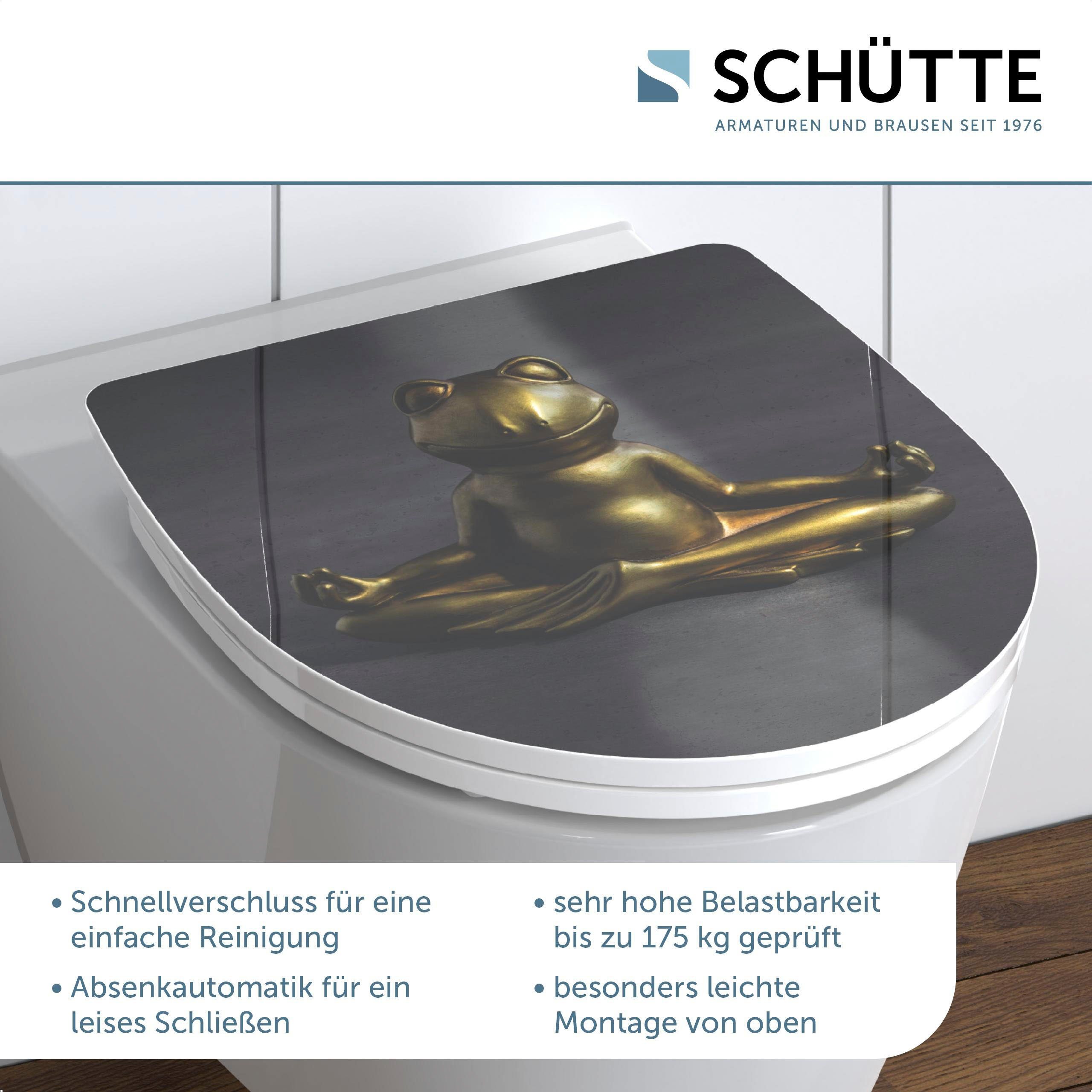 Schütte Toiletzitting Relaxing Frog Duroplast, met softclosemechanisme en snelsluiting, High gloss