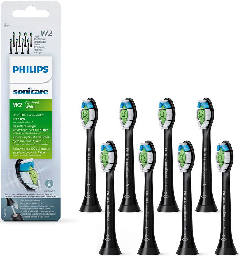 Philips Sonicare Opzetborsteltjes W2 Optimal White HX6068 met opzetborstel herkenning, innovatieve sonicare geluidstechnologie