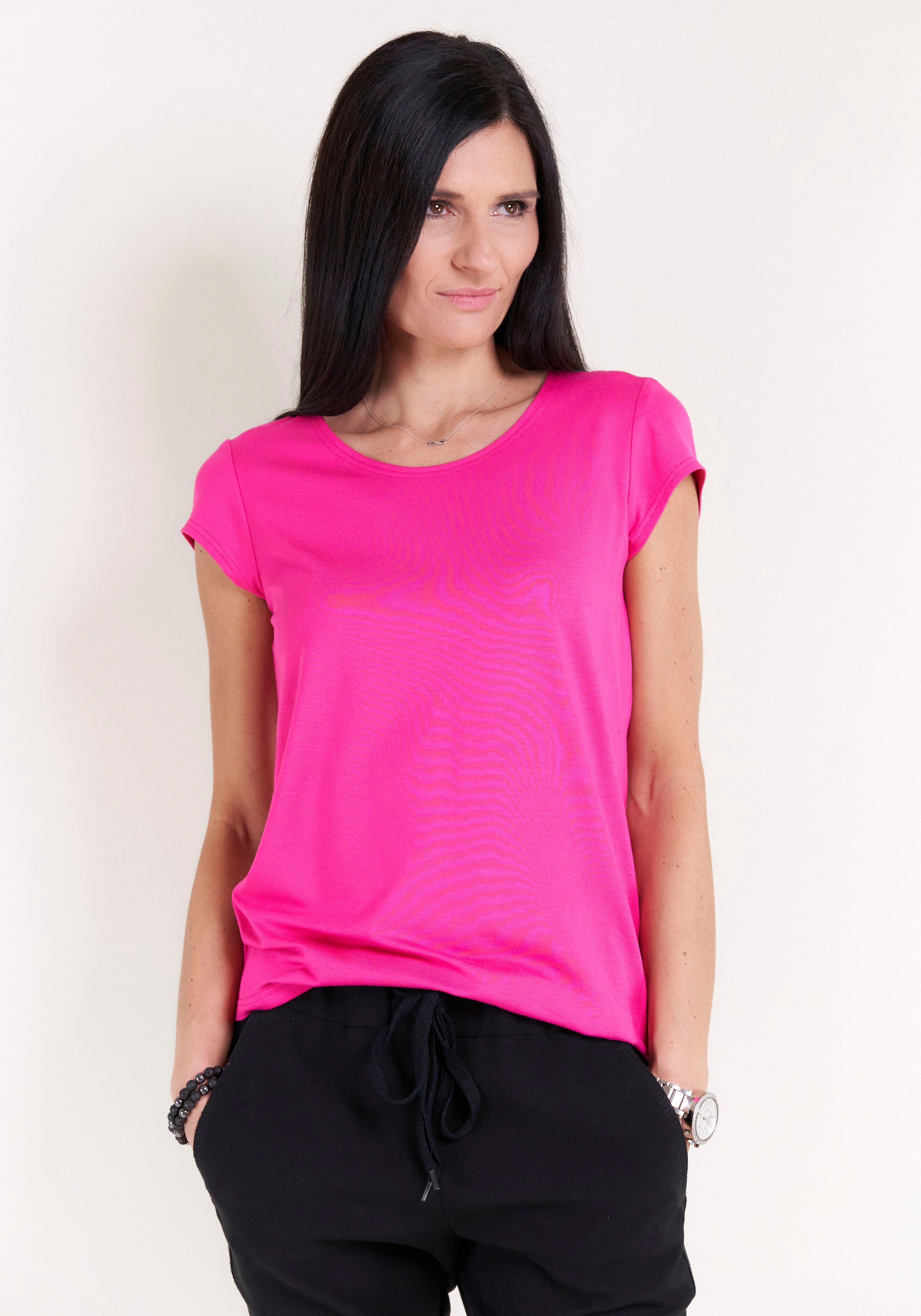 Seidel Moden T-shirt met kapmouwen, made in germany
