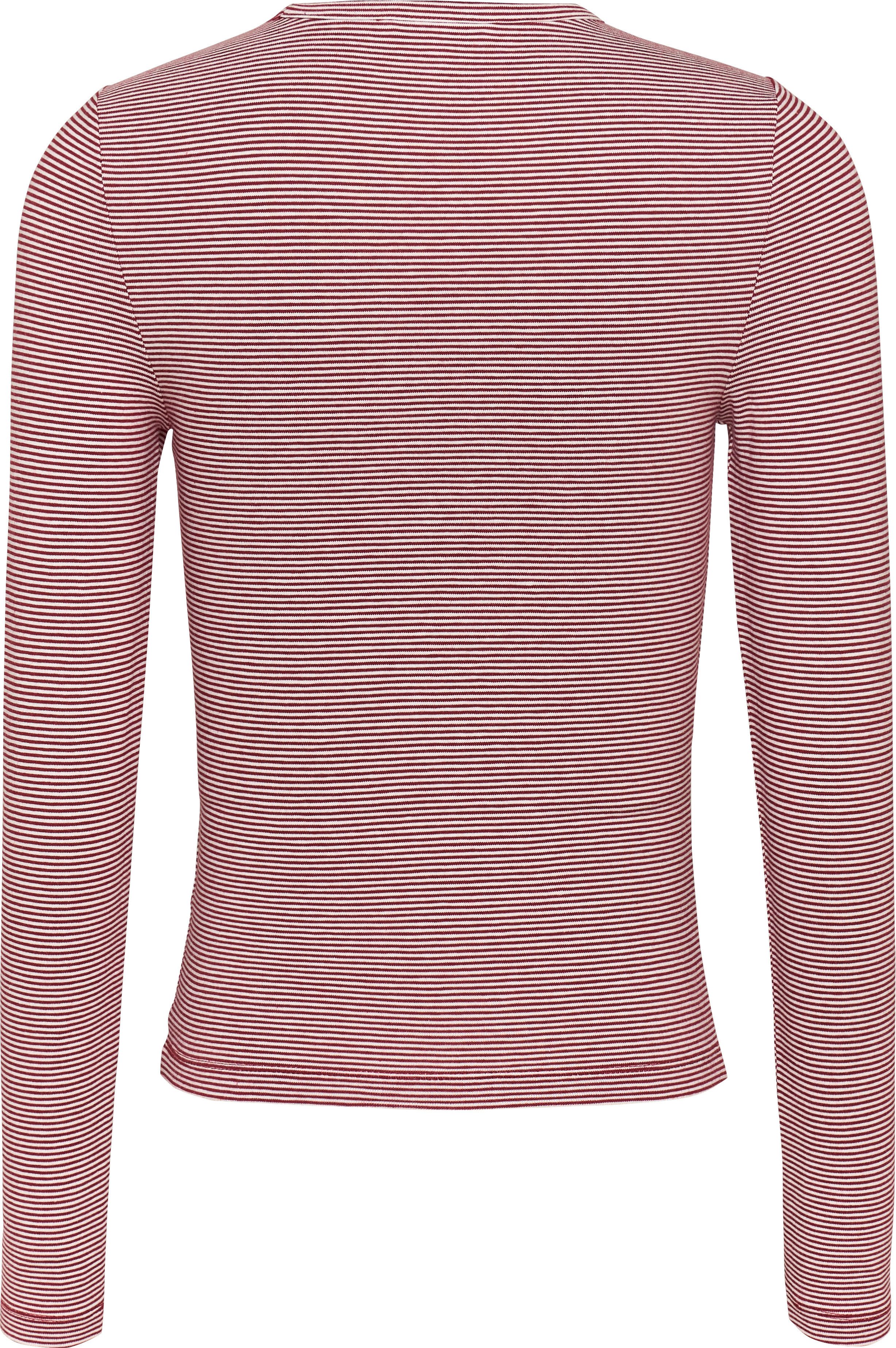 TOMMY JEANS Shirt met lange mouwen TJW SLIM STRIPE ESSENTIAL RIB LS