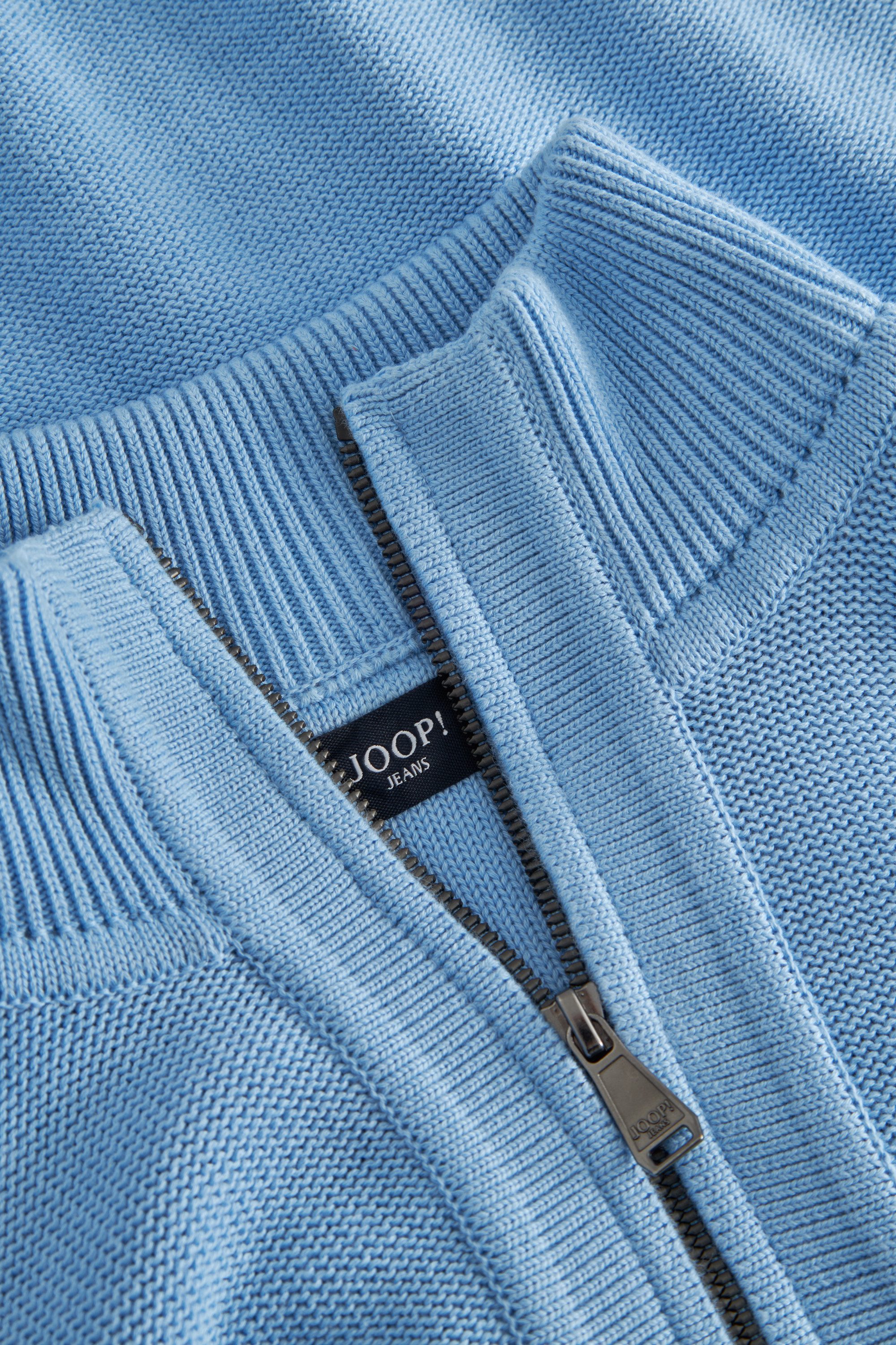 Joop Jeans Trui met staande kraag Paulin Metalen rits elastische tailleband