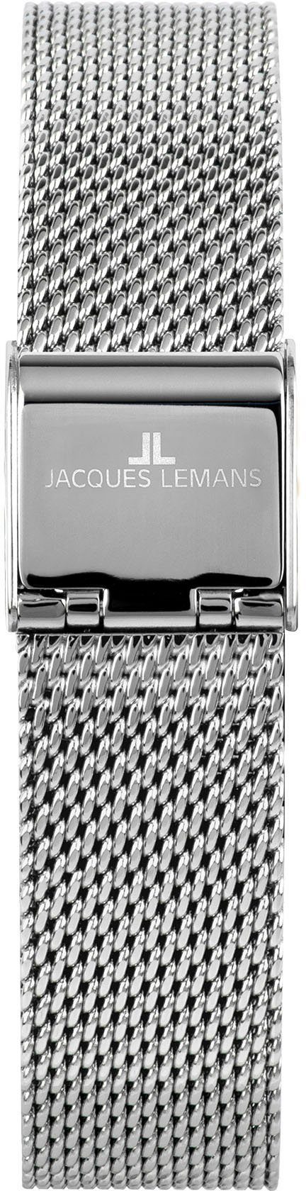 Jacques Lemans Kwartshorloge Milano, 1-2139G Horloge, dameshorloge, kristallen, roestvrijstalen band