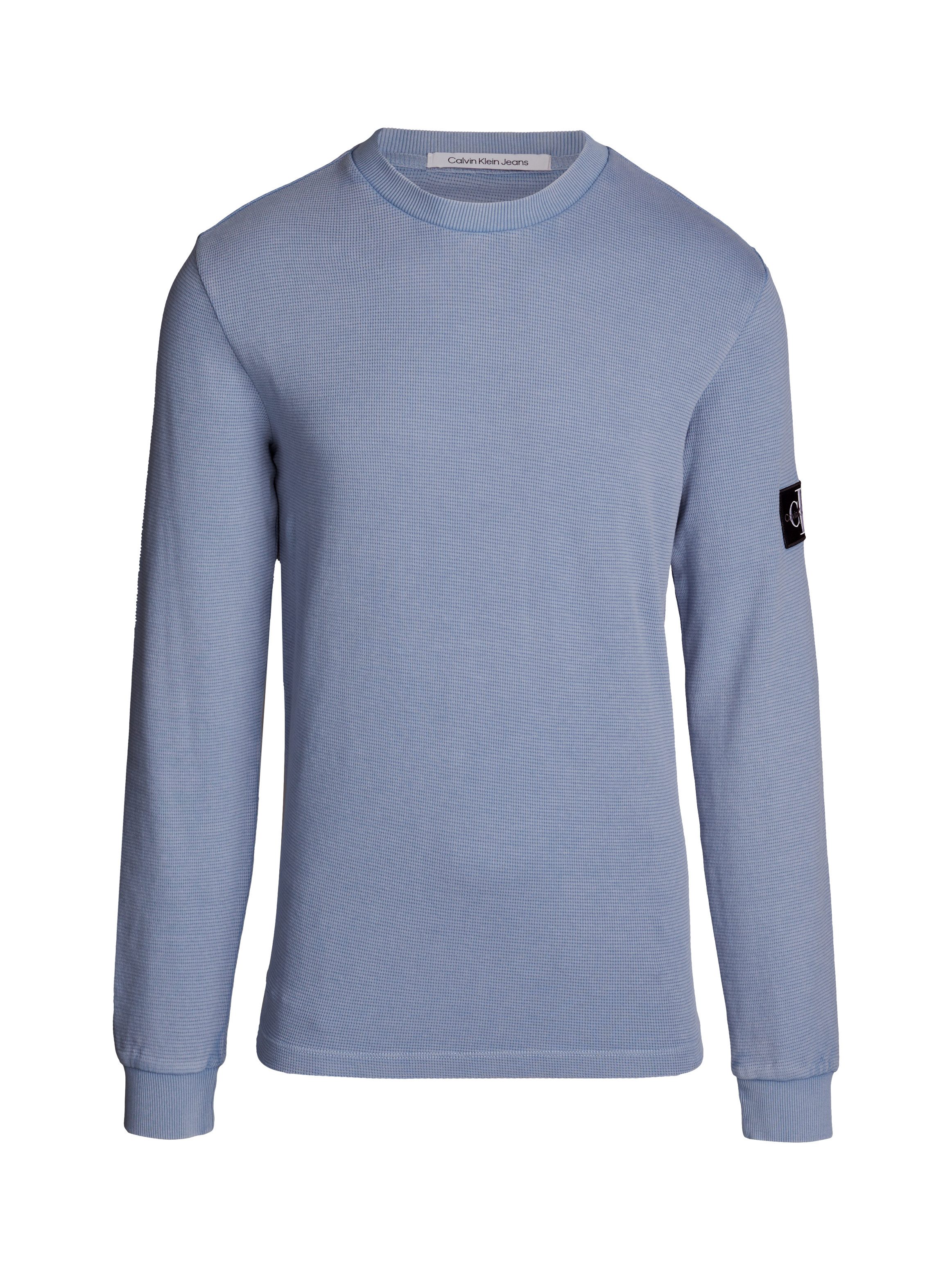 Calvin Klein Shirt met lange mouwen WASHED BADGE WAFFLE LS TEE