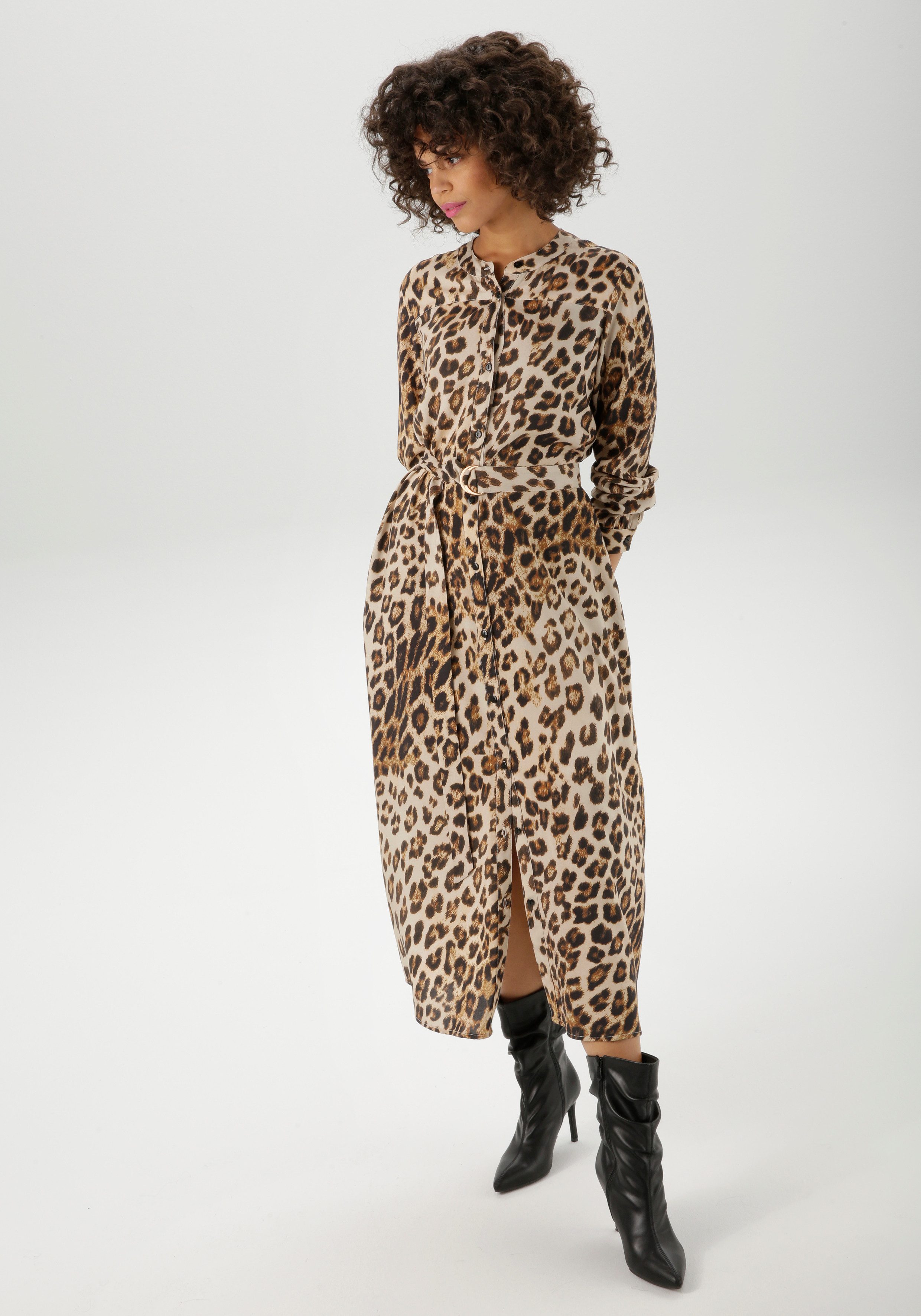 Aniston CASUAL Blousejurk (Met een afneembare bindceintuur)