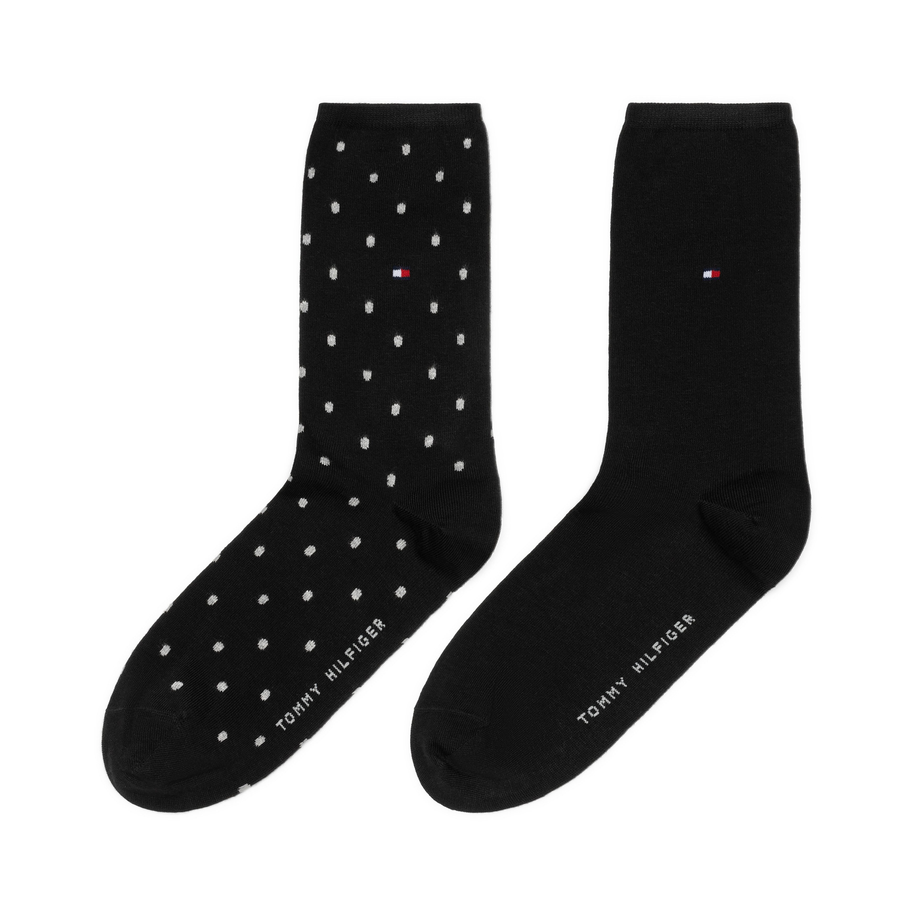 Tommy Hilfiger Sokken TH WOMEN SOCK DOT met fijn ribborde en logo-borduursel (2 paar)