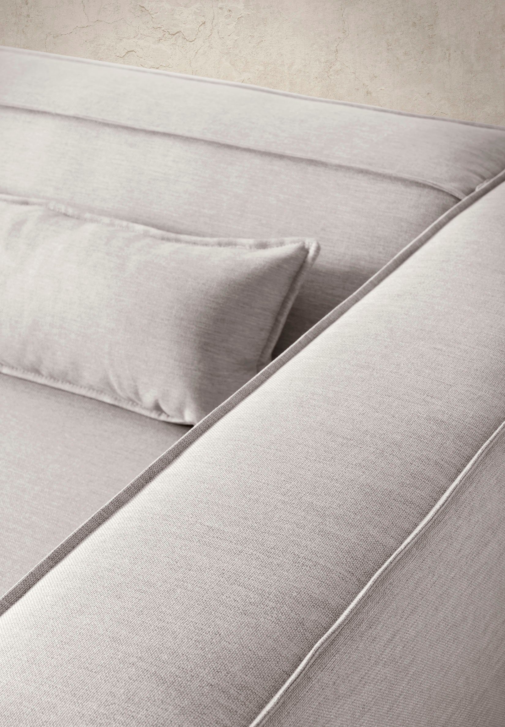 LeGer Home by Lena Gercke 3-zitsbank PIARA, XXL sofa met biesnaad, Big-sofa in cord of linnenlook
