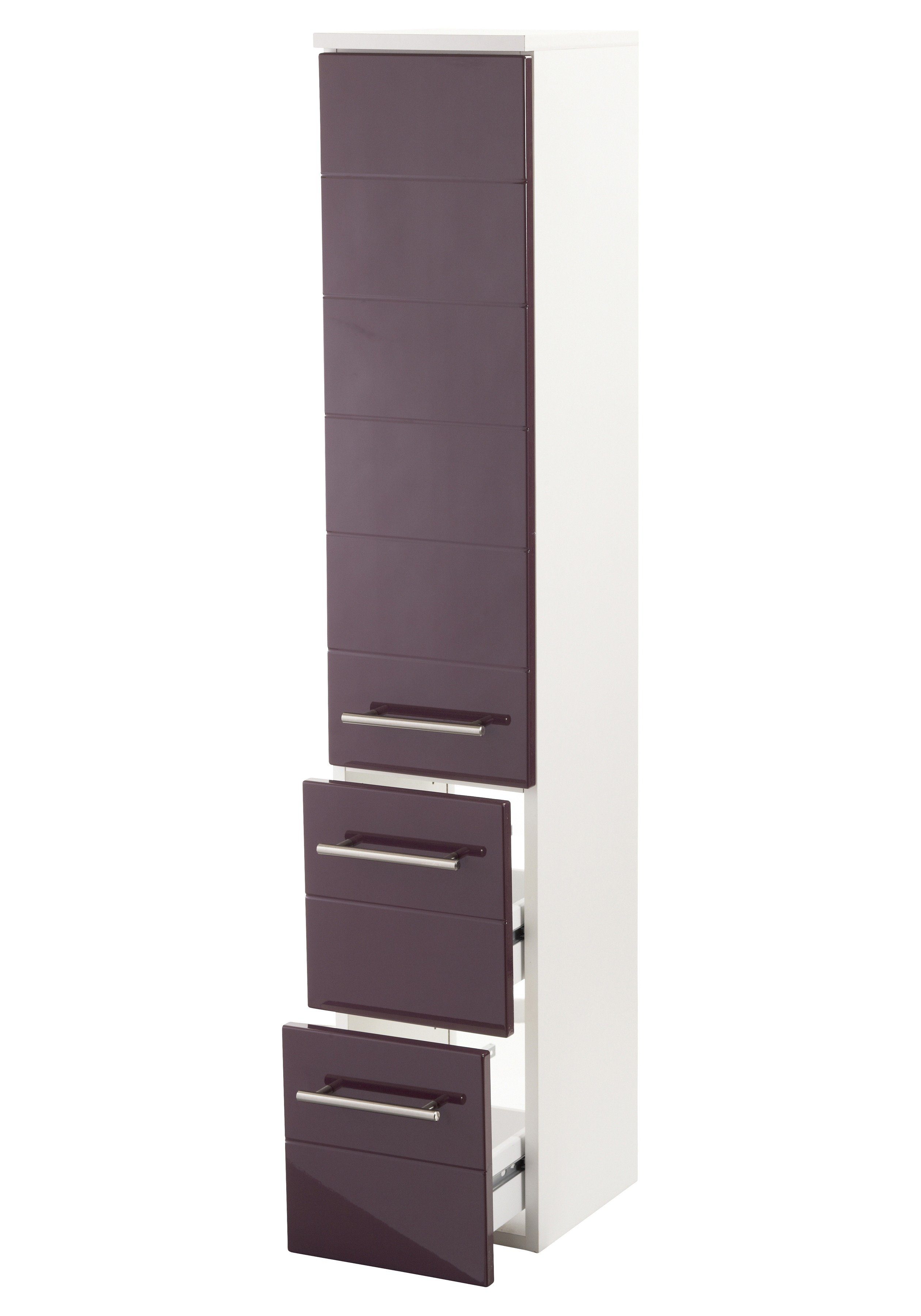 welltime Halfhoge kast PORTO Breedte 25 cm, met hoogglanzende fronten