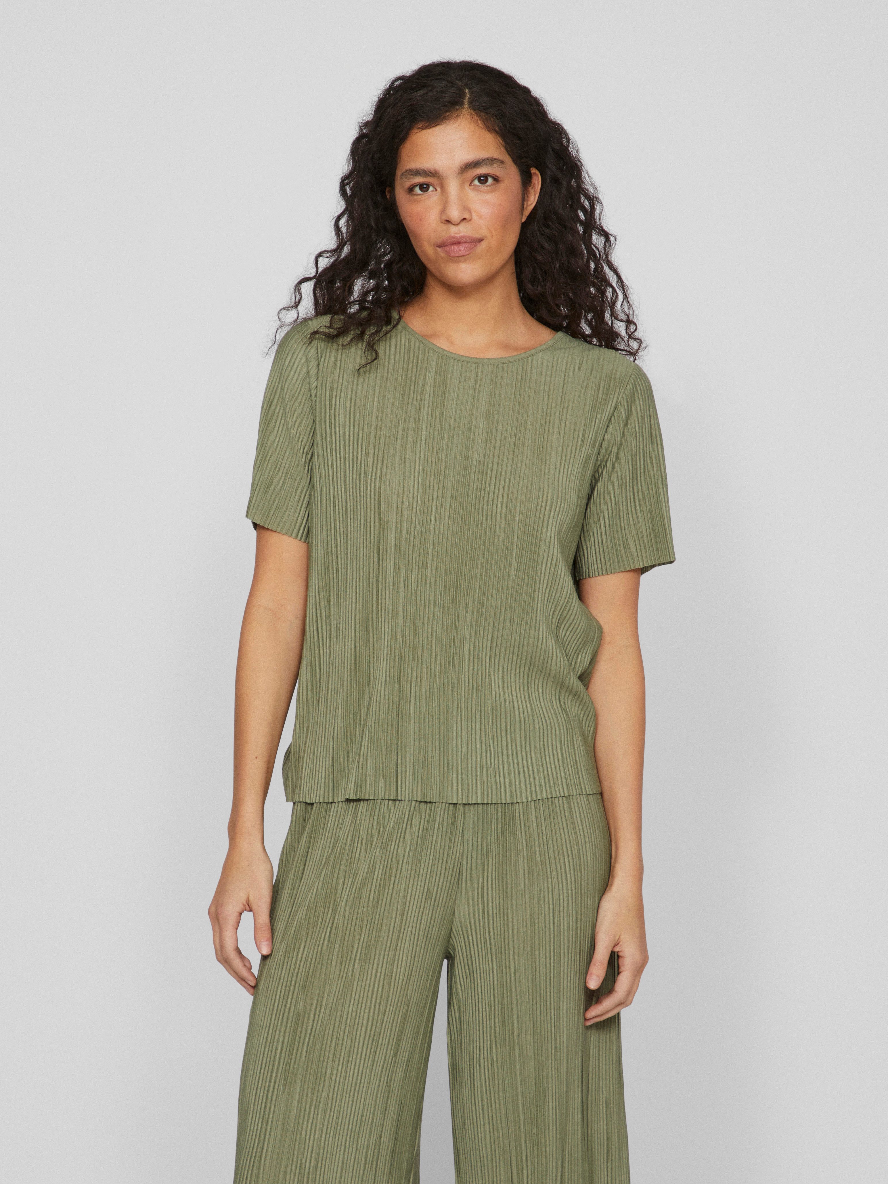 Vila Shirt met korte mouwen VIPLISA O-NECK S/S TOP - NOOS