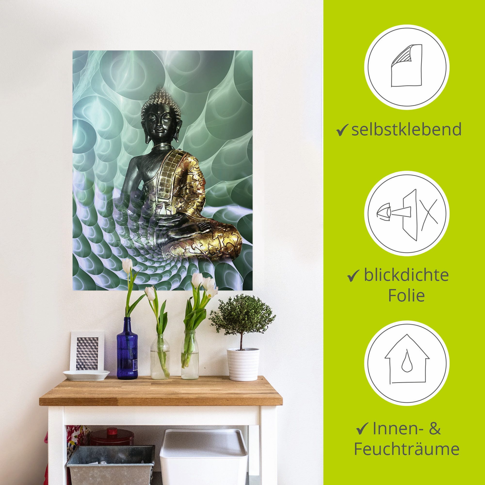 Artland Artprint Boeddha’s droomwereld CB als artprint van aluminium, artprint voor buiten, artprint op linnen, poster, muursticker