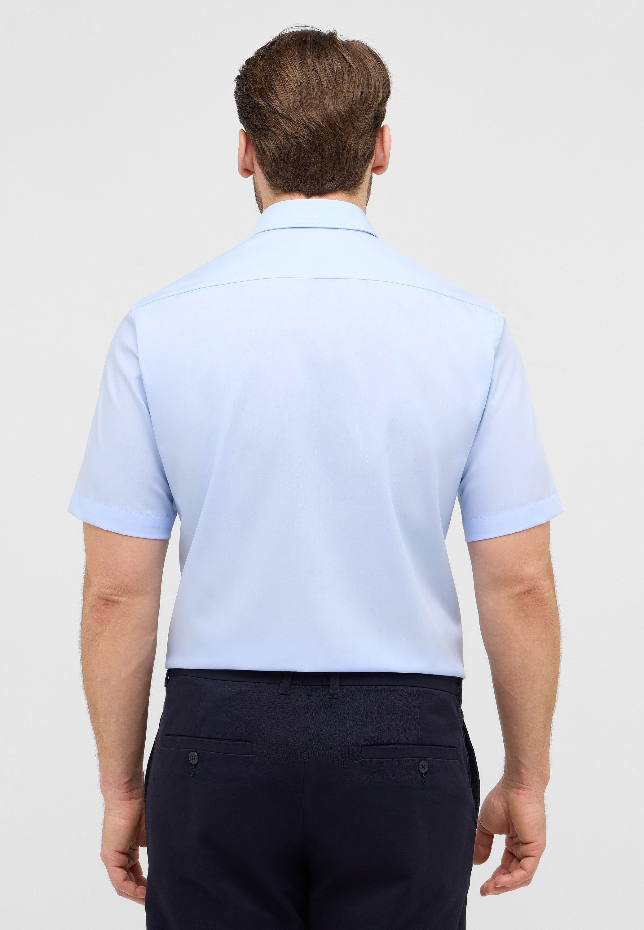 Eterna Overhemd met korte mouwen Comfort fit NON IRON (strijkvrij)