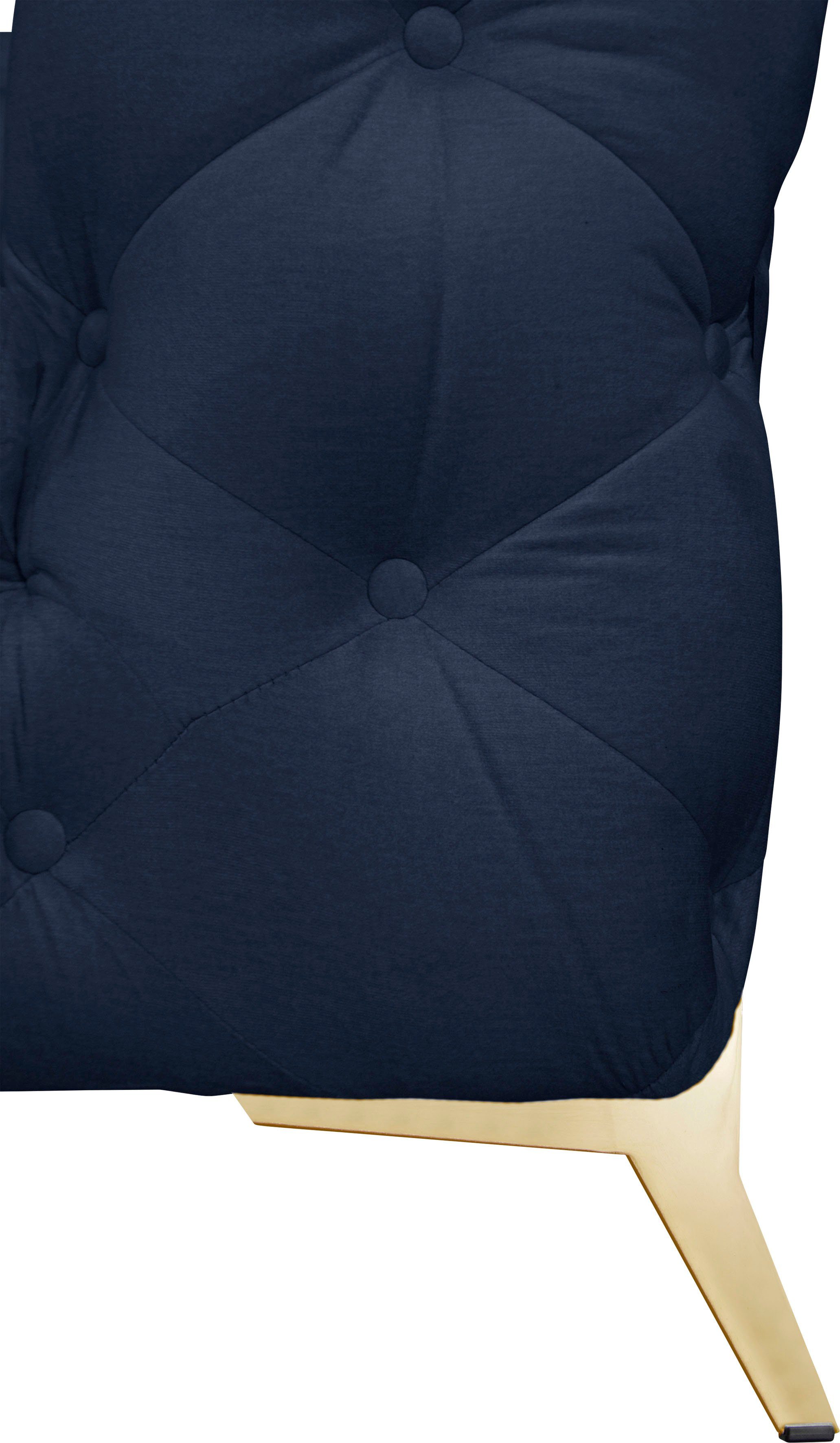 Leonique Chesterfield-bank Amaury L-vorm grote hoekbank, chesterfield-look, breedte 323 cm, kleur van de poten ter keuze