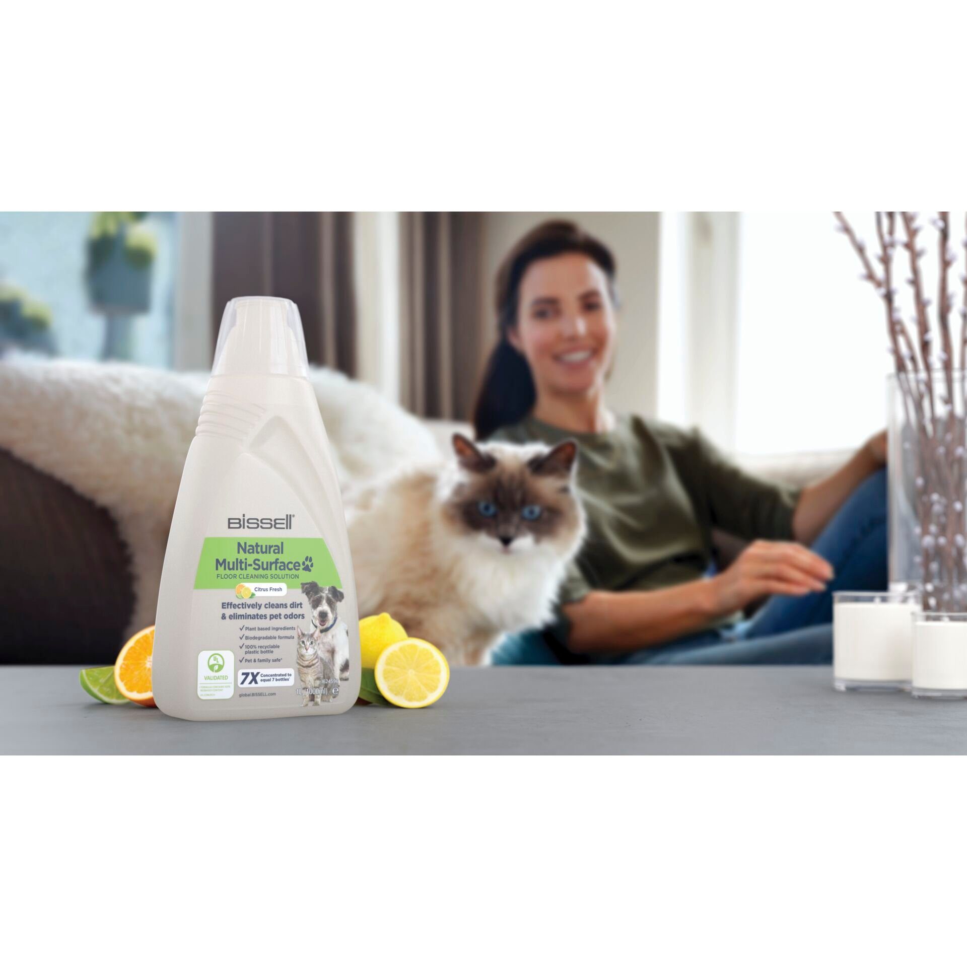 Bissell Schoonmaakvloeistof Natural Multi Surface 1L PET