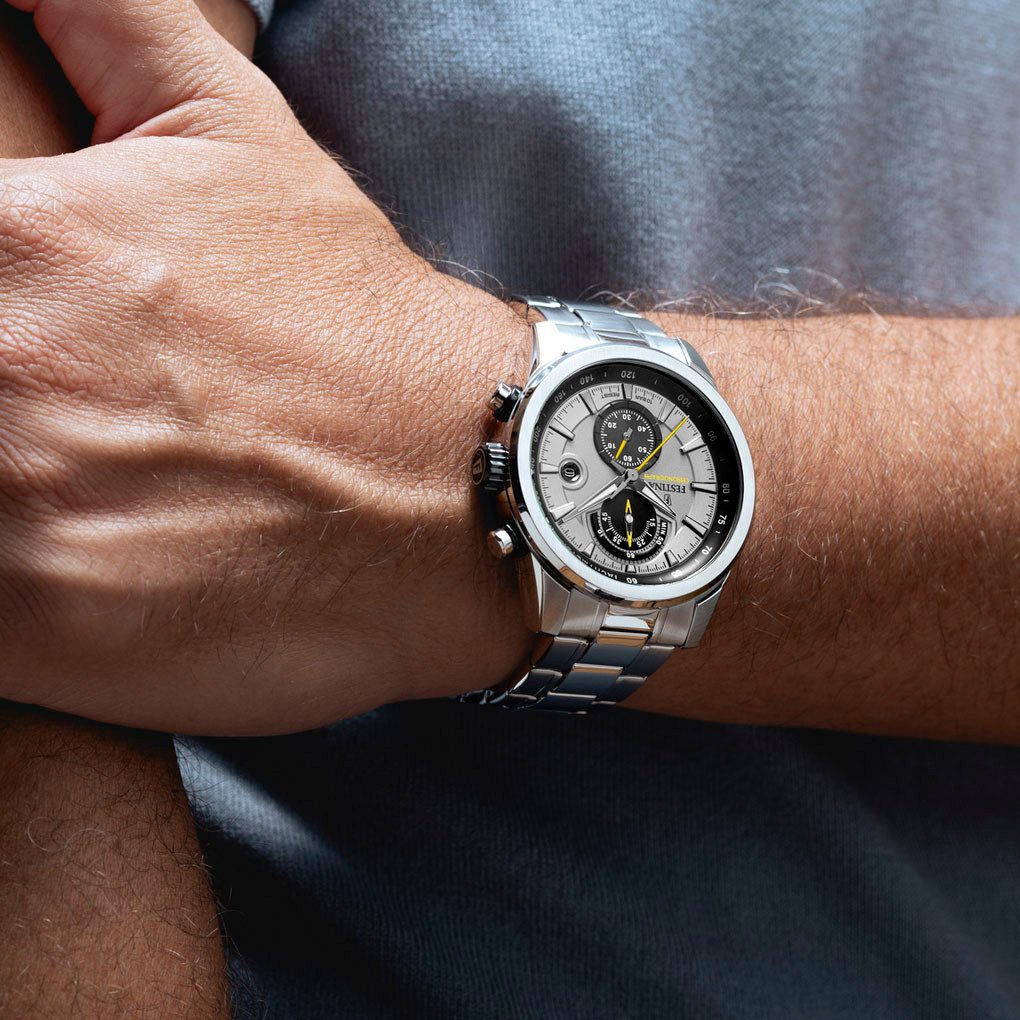 Festina Chronograaf Timeless Chronograph Quartzhorloge, horloge, herrenuur, roestvrijstalen band, analoog, dag