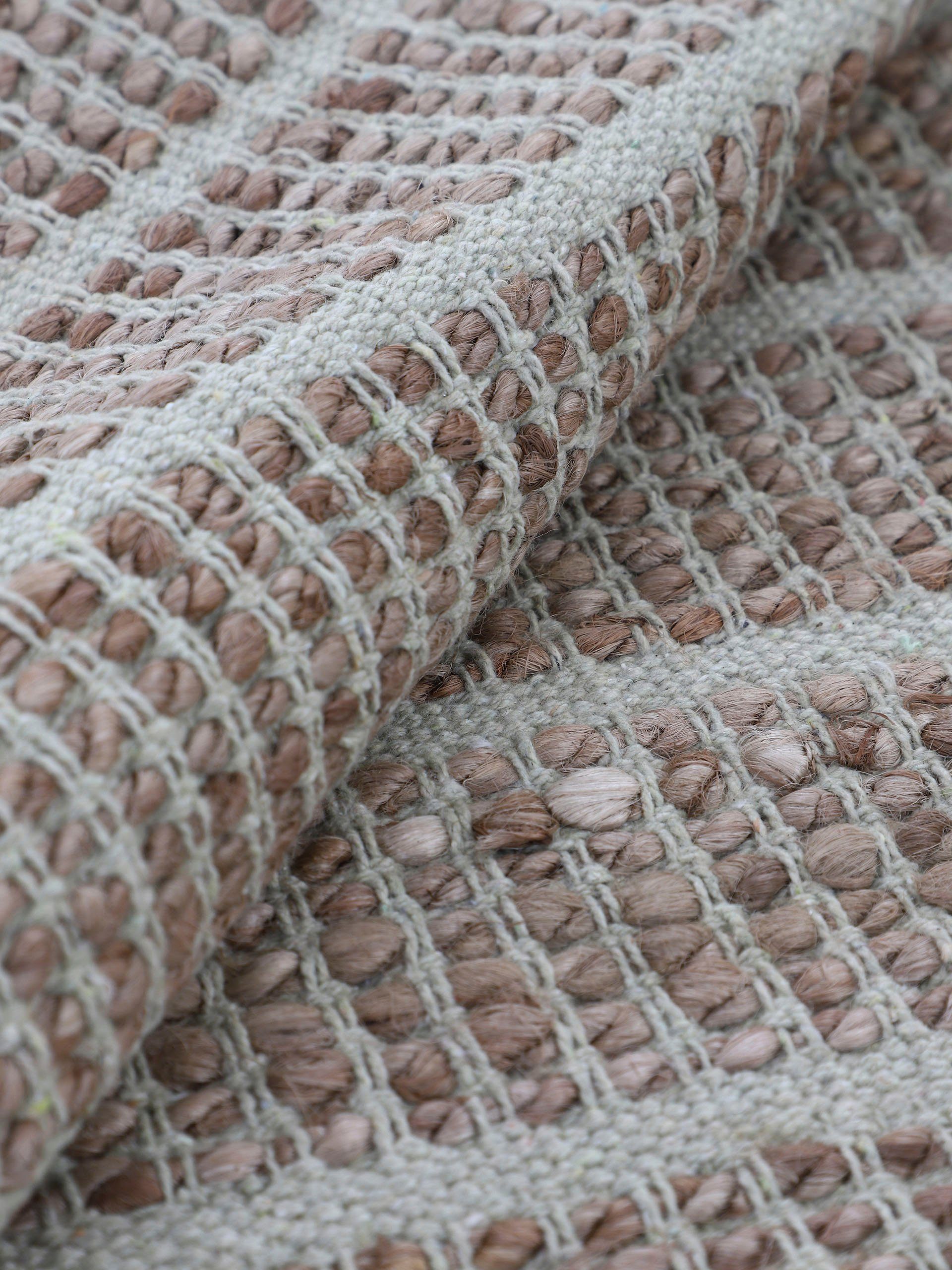 carpetfine Vloerkleed Lara Tweezijdig te gebruiken kleed van jute/katoen, woonkamer