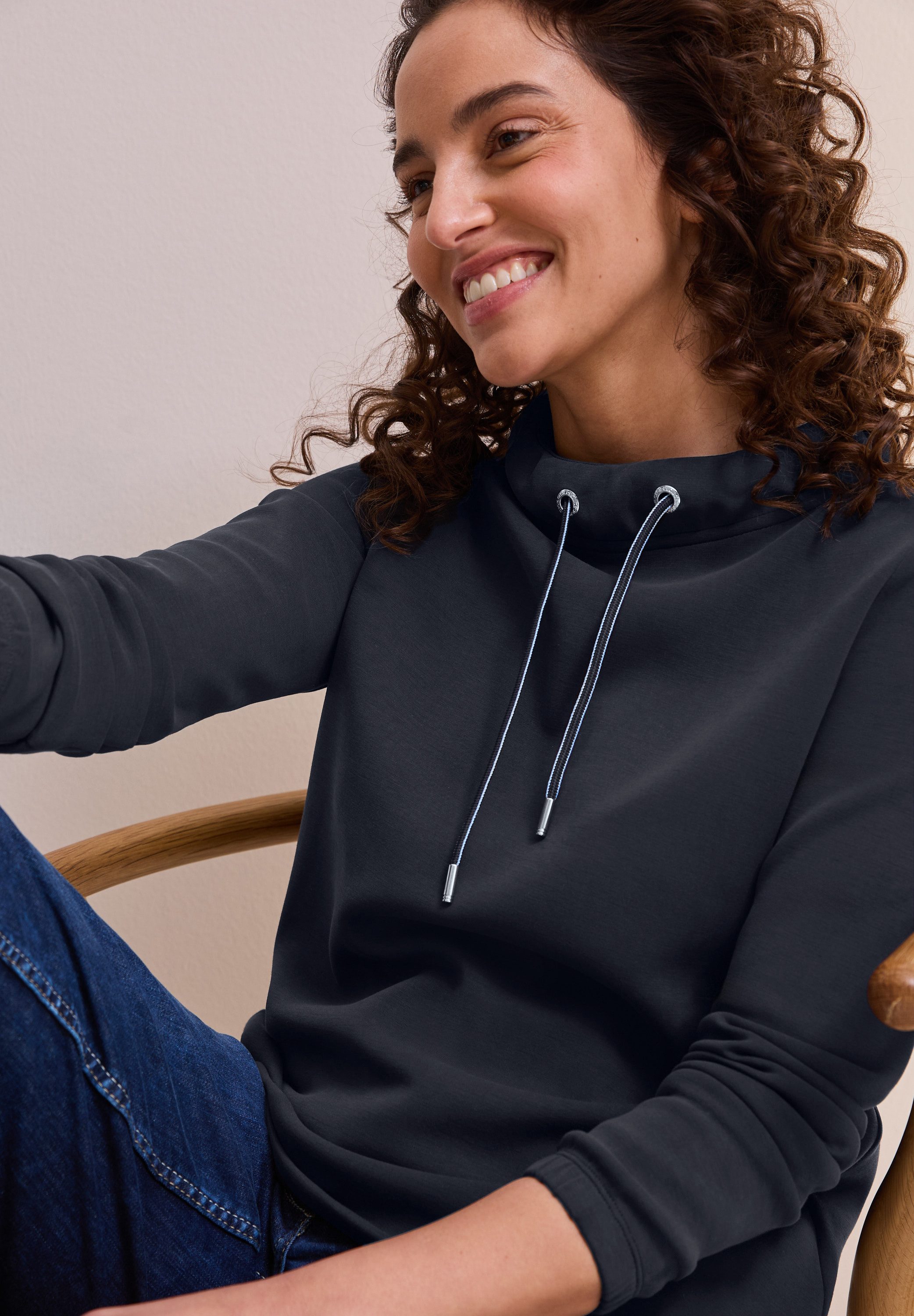 Cecil Shirt met lange mouwen met funnel-hals