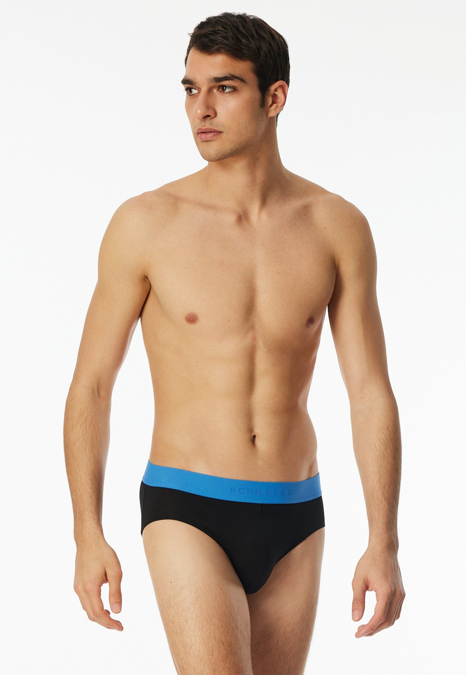 Schiesser Rio-slip 95/5 met kleurrijk webgummiband (Set van 3)