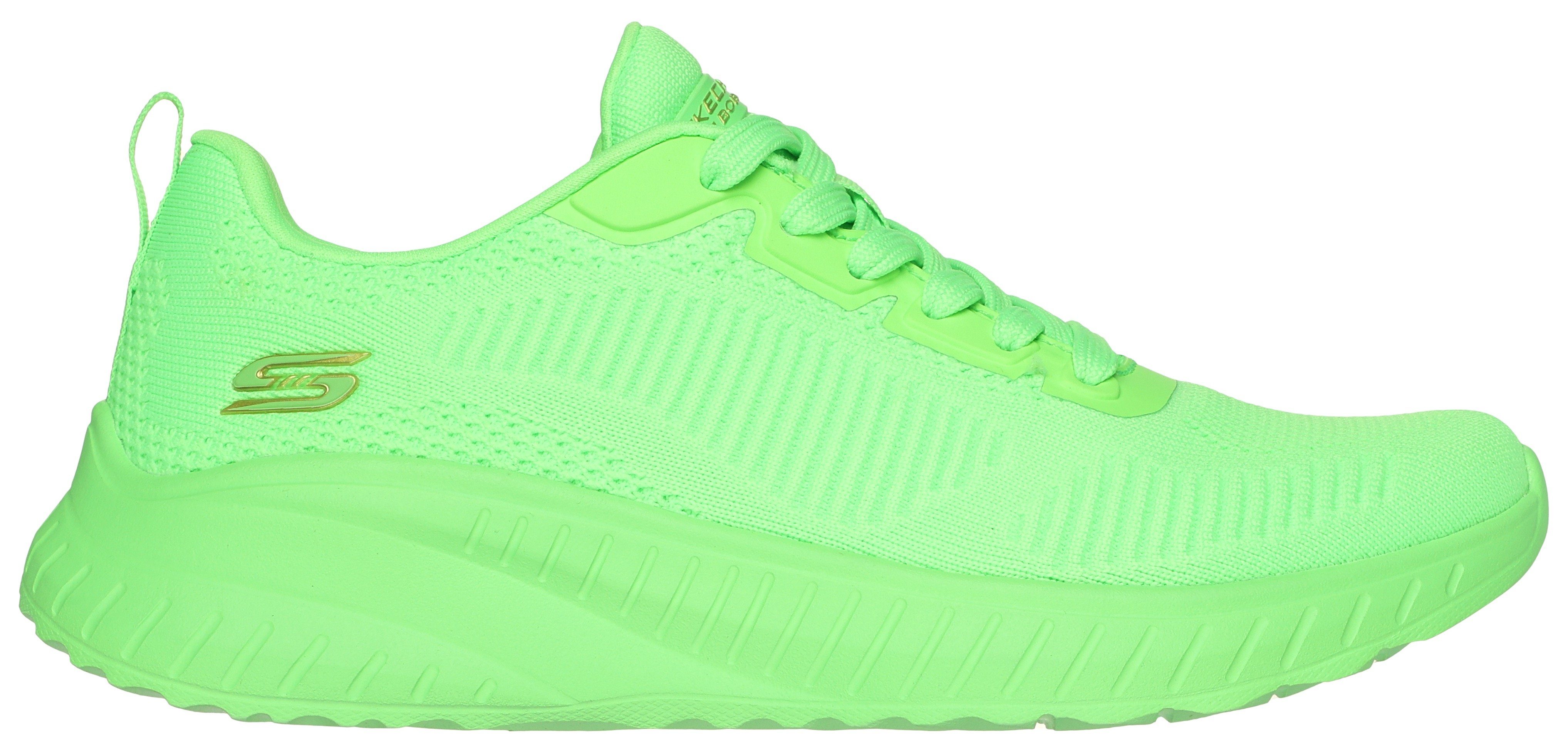 Skechers Sneakers BOBS SQUAD CHAOS-COOL RYTHMS , brei sneakers, veterschoen in vegan uitvoering