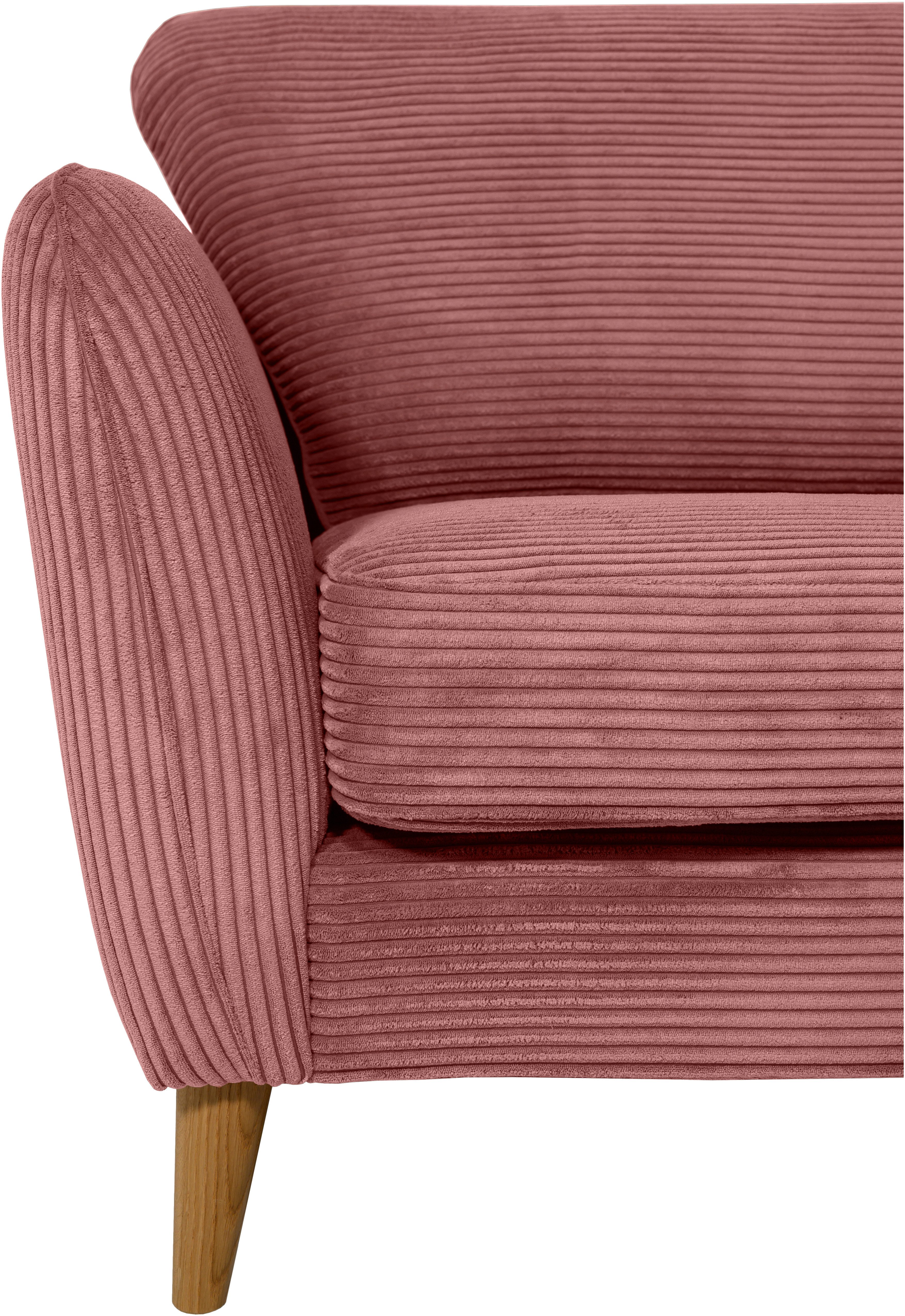 Home affaire 3-zitsbank MARSEILLE 3-zitsbank 206 cm, cord, vlakke weefsel, structuur, geweven stof