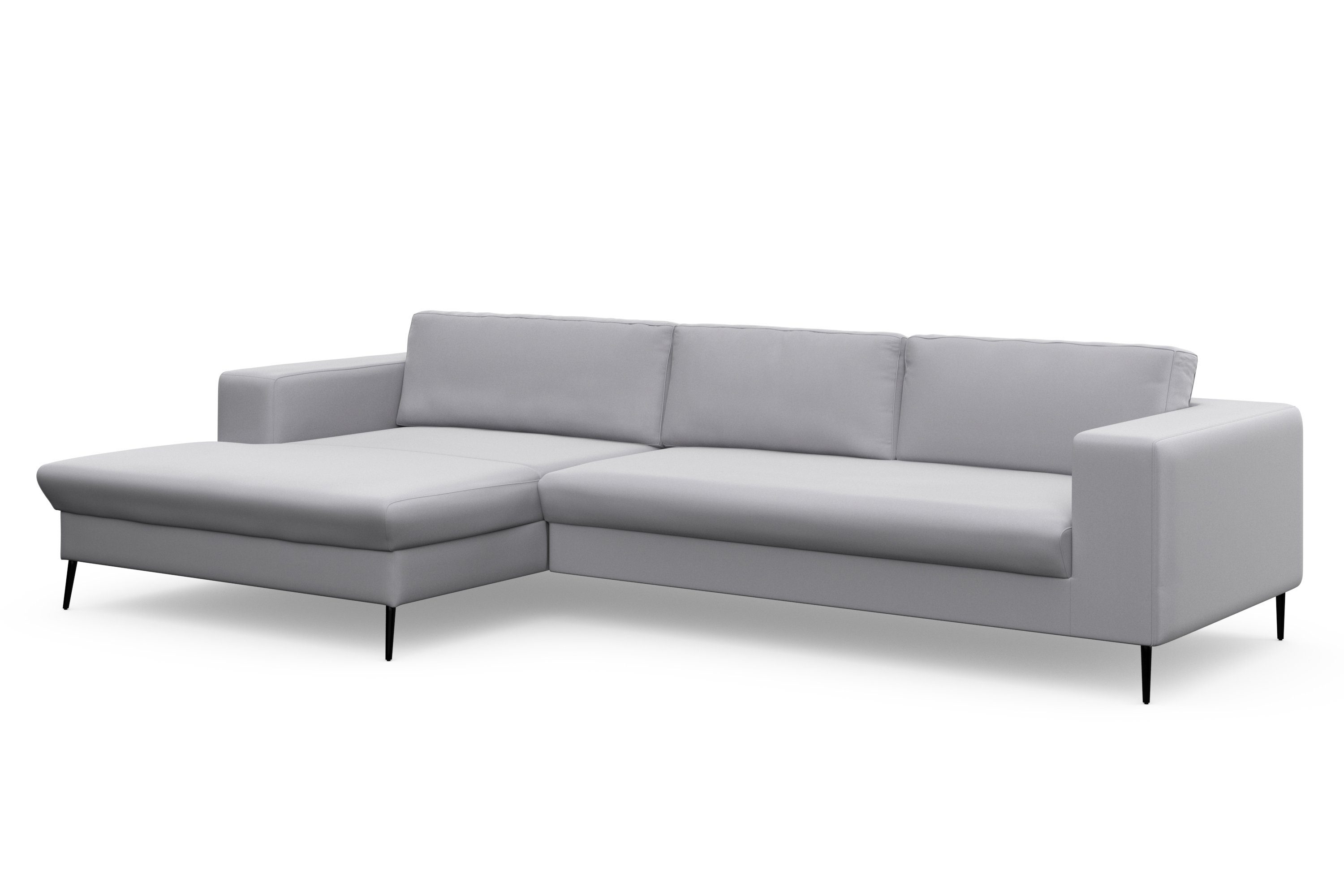 DOMO collection Hoekbank Modica, tijdloos en elegant, L-vorm moderne uitstraling met extra brede chaise longue, ook in corduroy