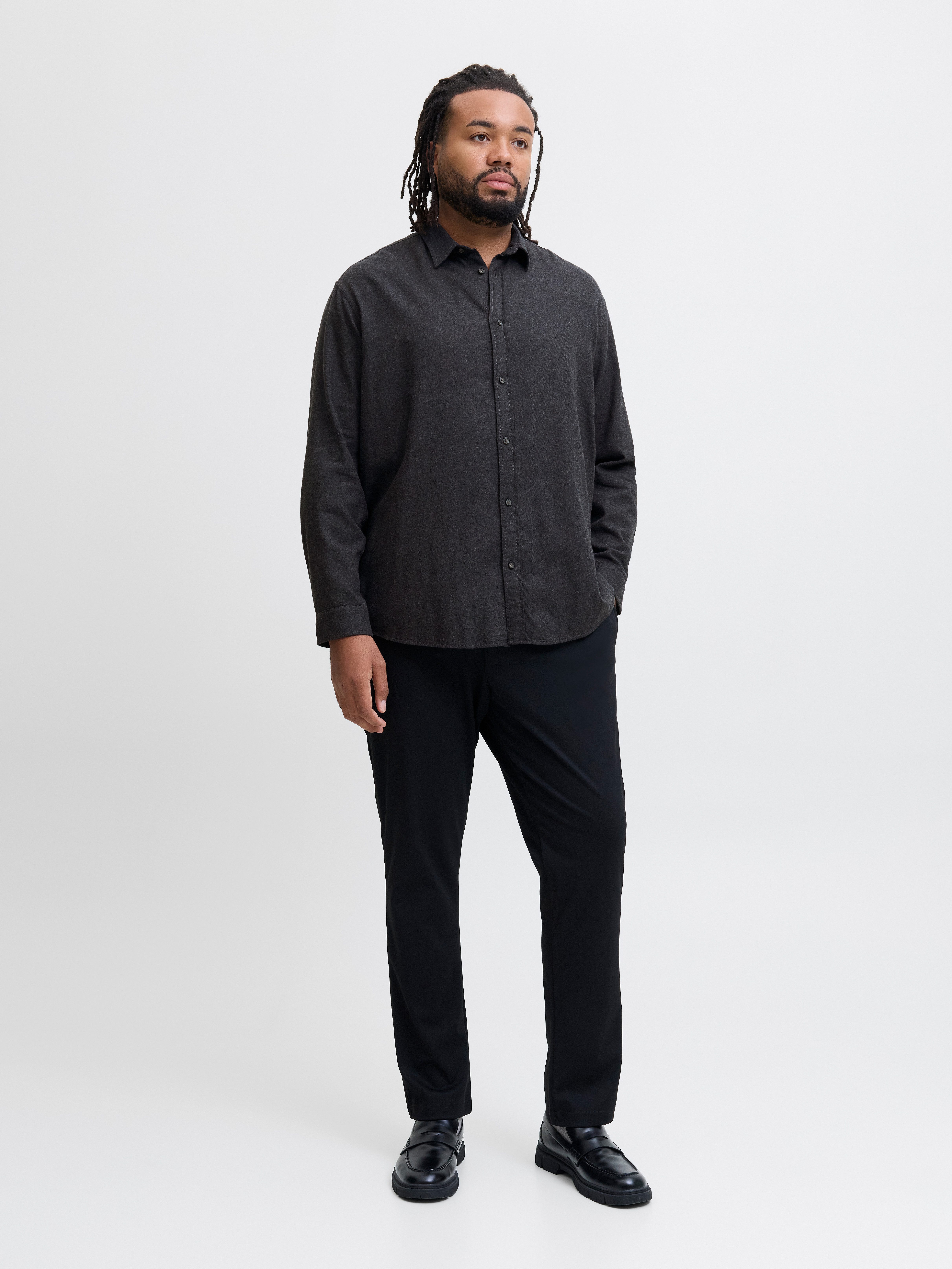 Jack & Jones PlusSize Overhemd met lange mouwen JJECLASSIC MELANGE SHIRT L/S SN PLS