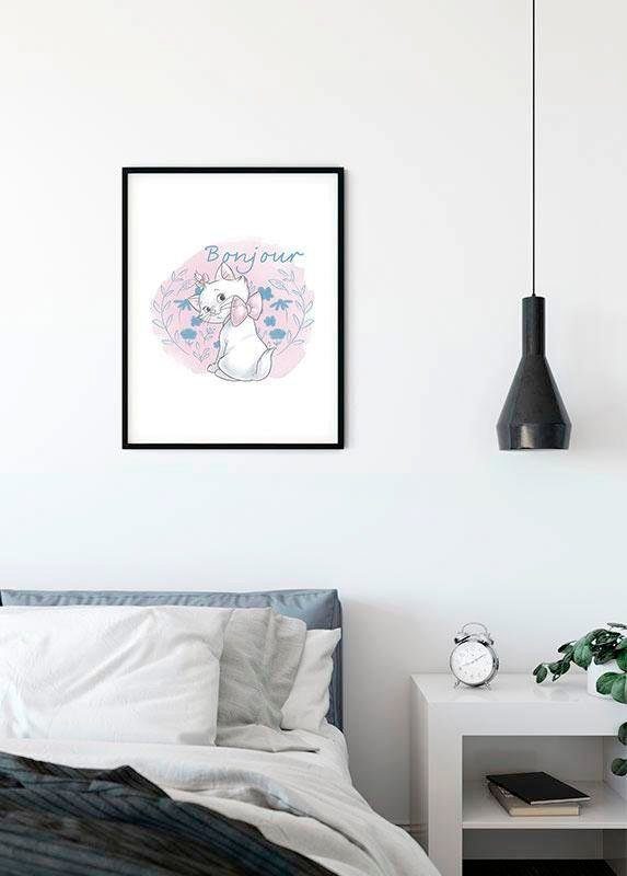 Komar Wanddecoratie Aristocats Marie Wanddecoratie voor de kinderkamer - zonder lijst (1 stuk)