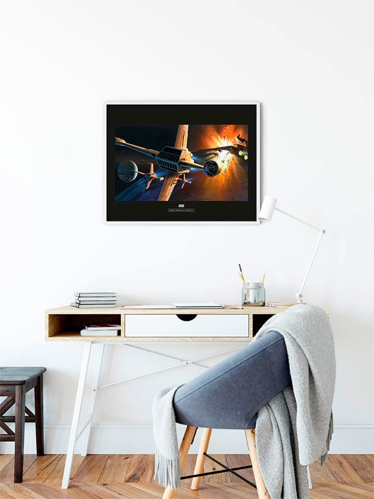 Komar Wanddecoratie Star Wars Classic RMQ Endor omloopbaan was Wanddecoratie voor de kinderkamer - zonder lijst (1 stuk)