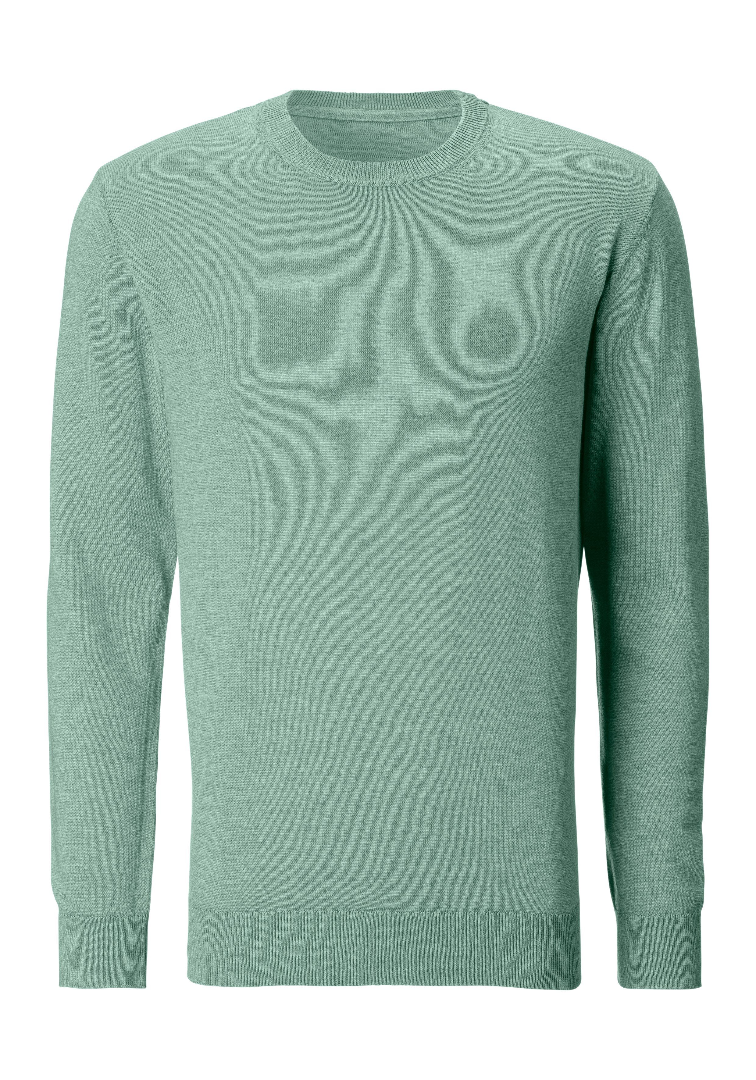 H.I.S Gebreide trui Regular fit lange mouwen pullover van fijn breiwerk katoenmix