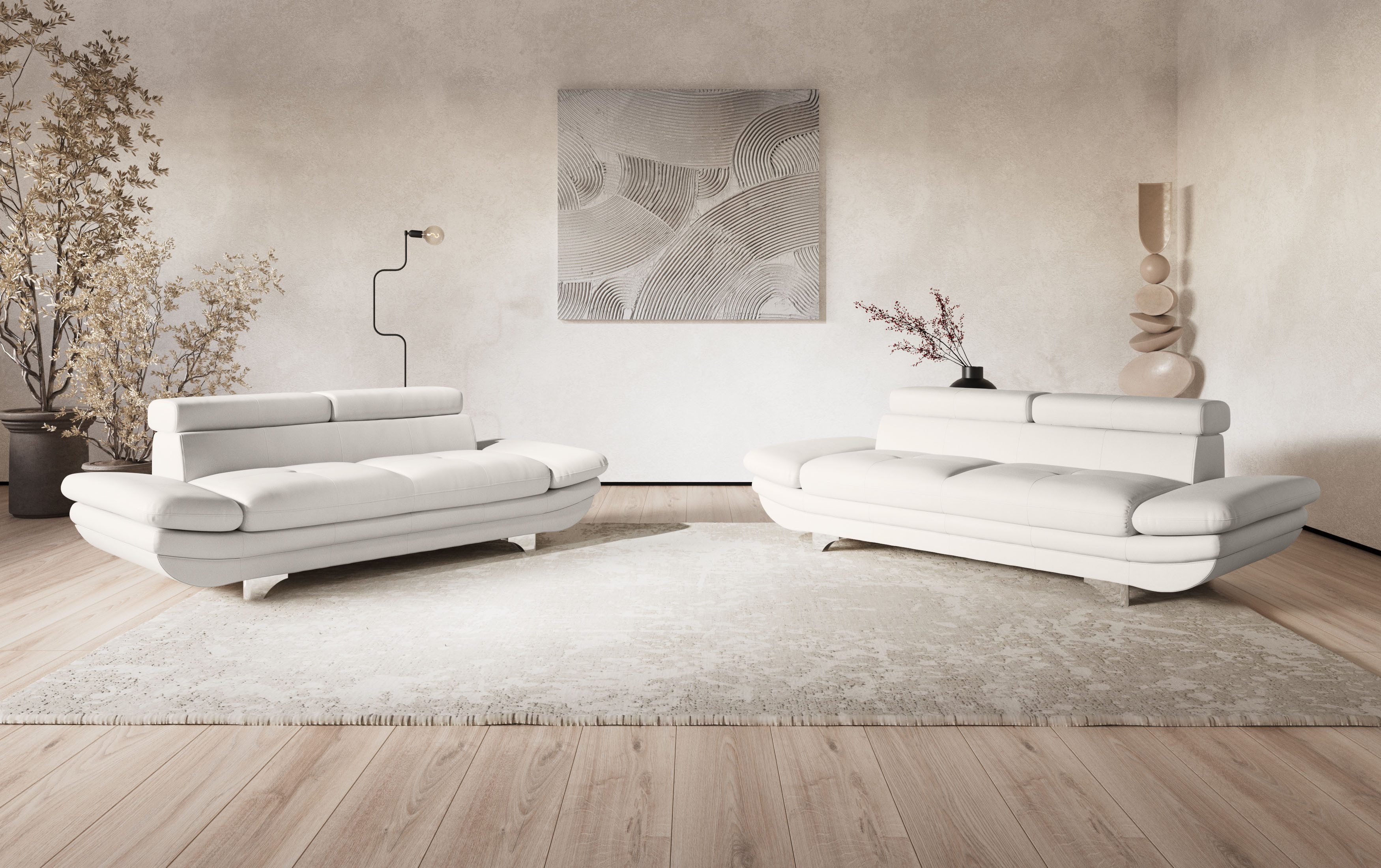 COTTA 3-zitsbank Enterprise Big-sofa, met verstelbare armleuning en rugleuning