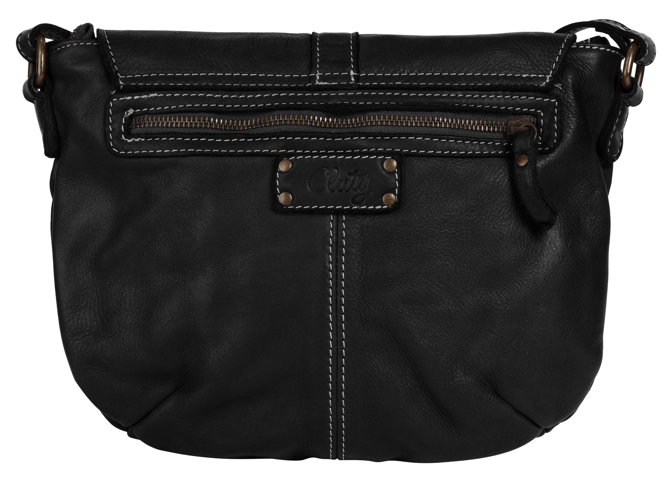 Cluty Schoudertas echt leer, made in italy