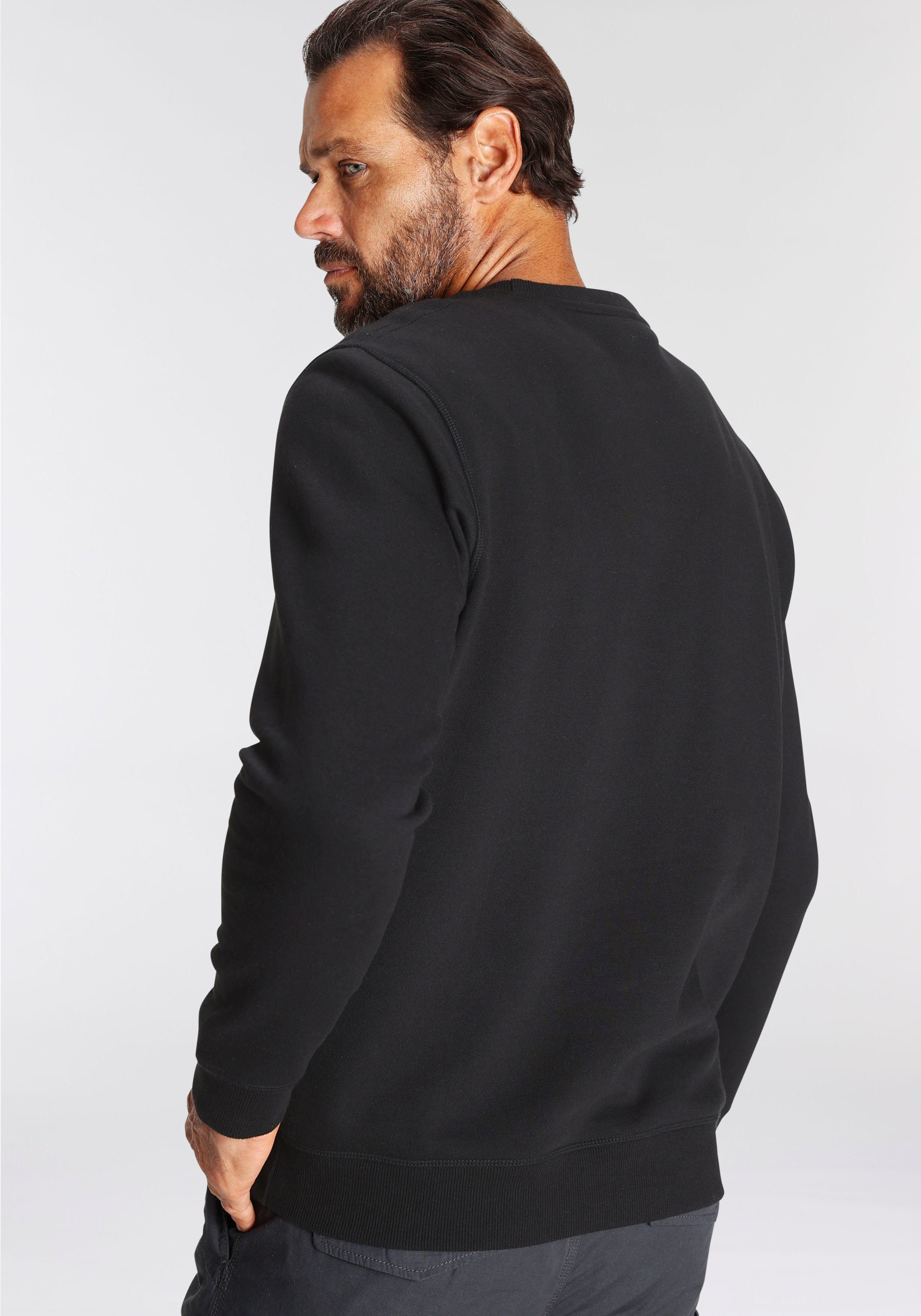 Man's World Sweatshirt Lange mouwen basic-stijl effen ronde hals