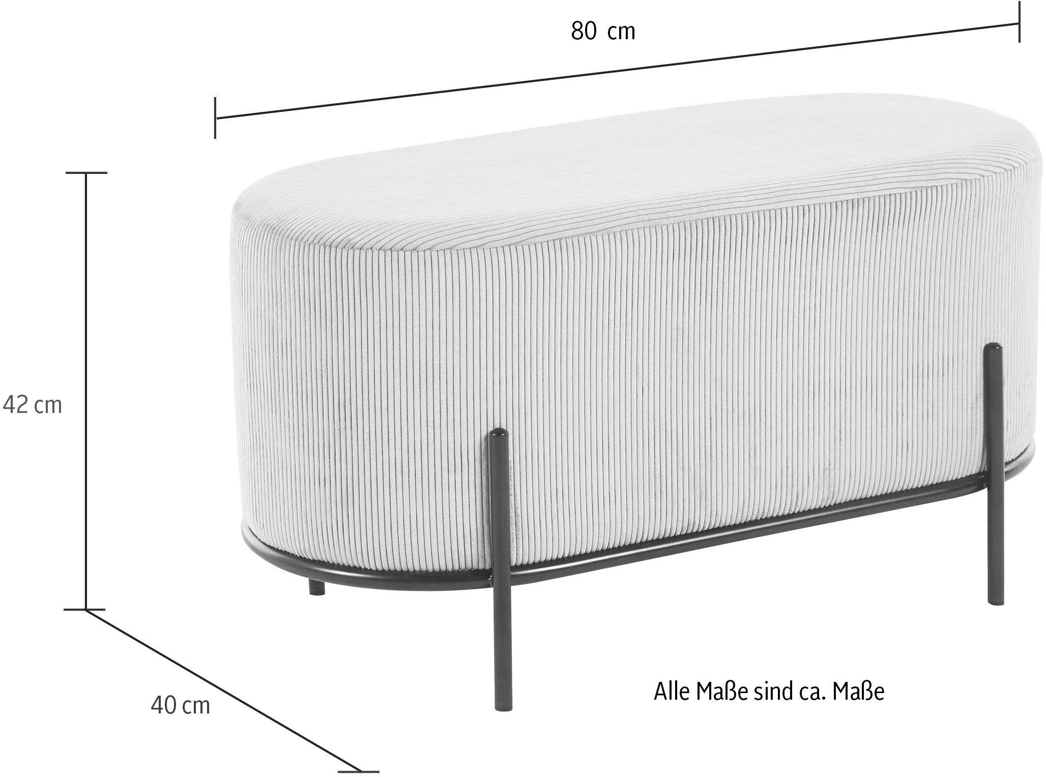SalesFever Hocker met designframe van zwart metaal