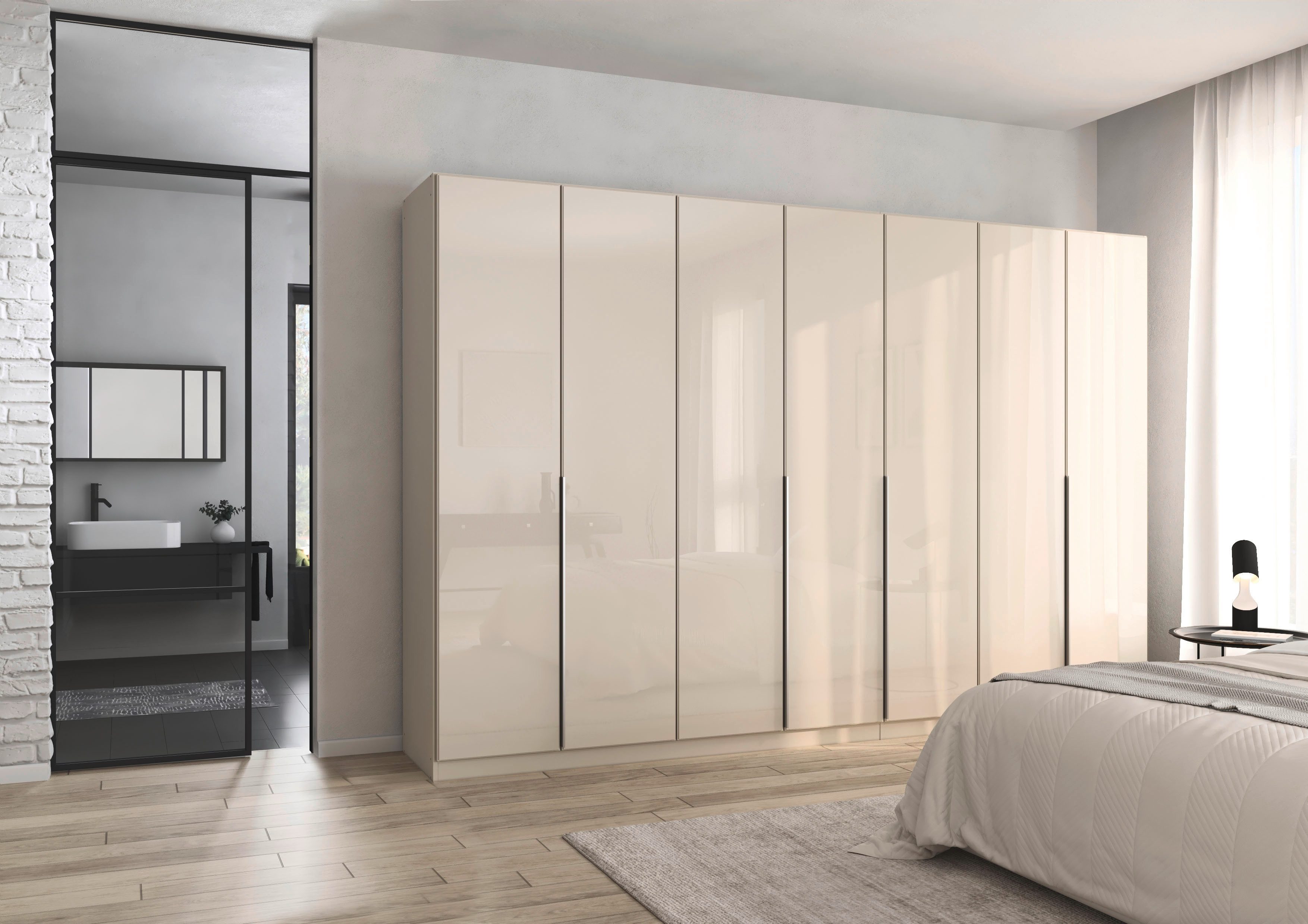 rauch Draaideurkast Kledingkasten kast garderobe AGORDO met glazen front doordachte binnenuitrusting, in 6 breedtes en 2 hoogtes made in germany