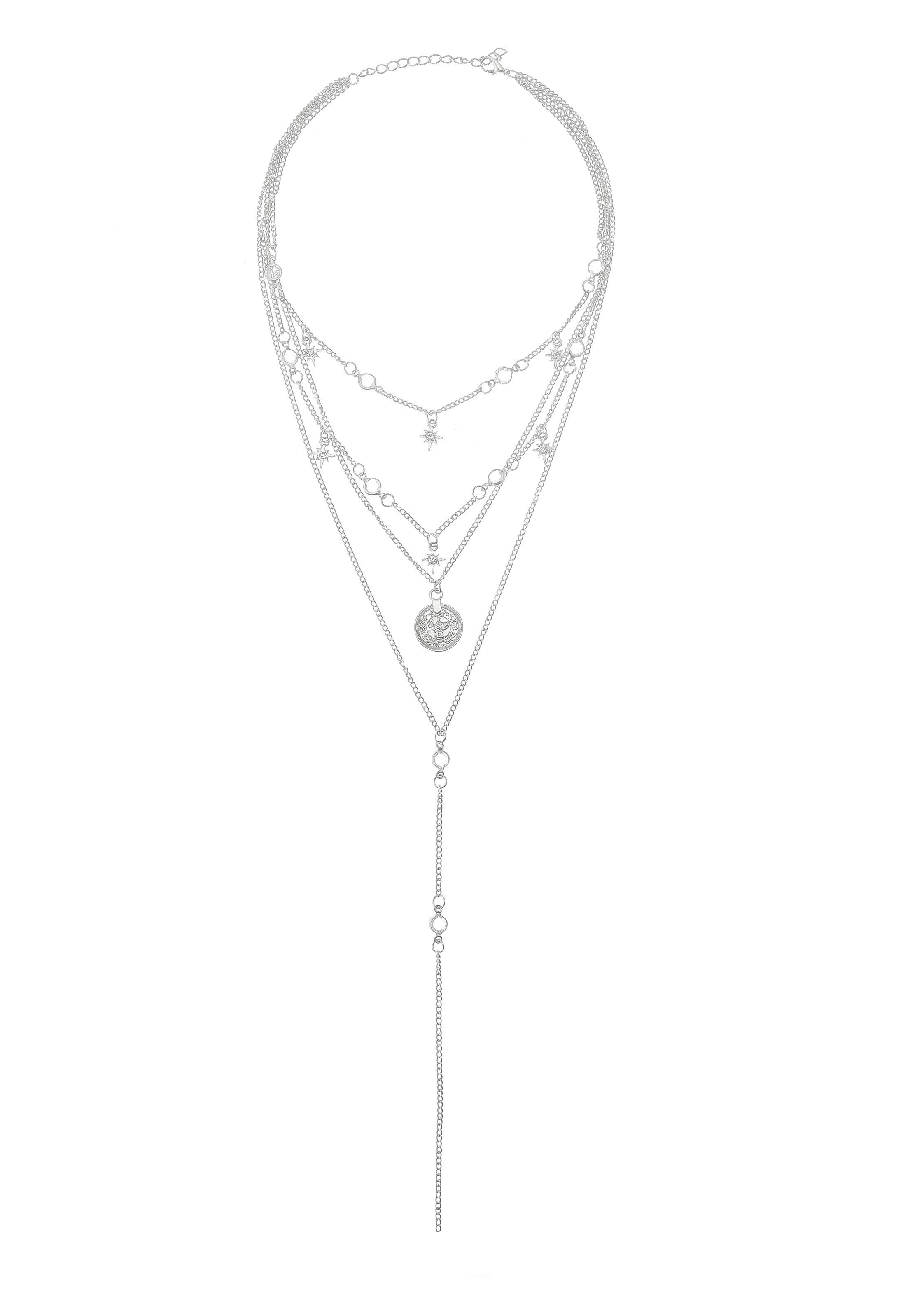 Lascana Ketting met hanger Lange laag halsketting meerdere rij kettingset, ketting, halsjuweel, lange ketting