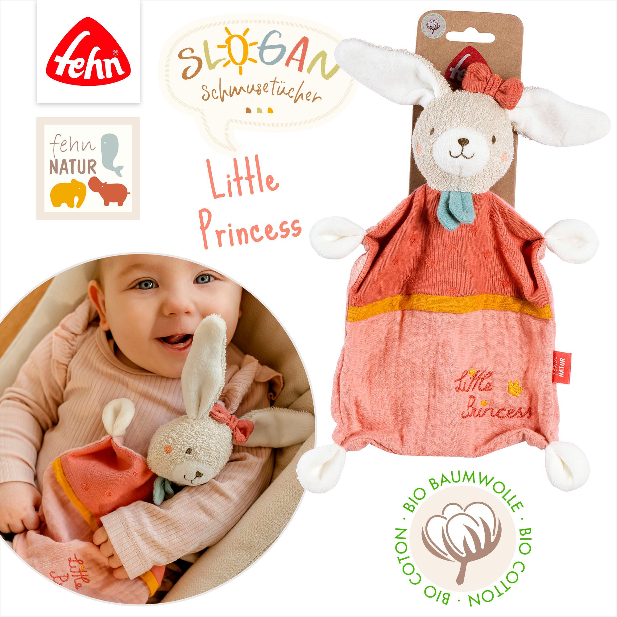 Fehn Knuffeldoek FehnNATUR, Konijn "Princess"