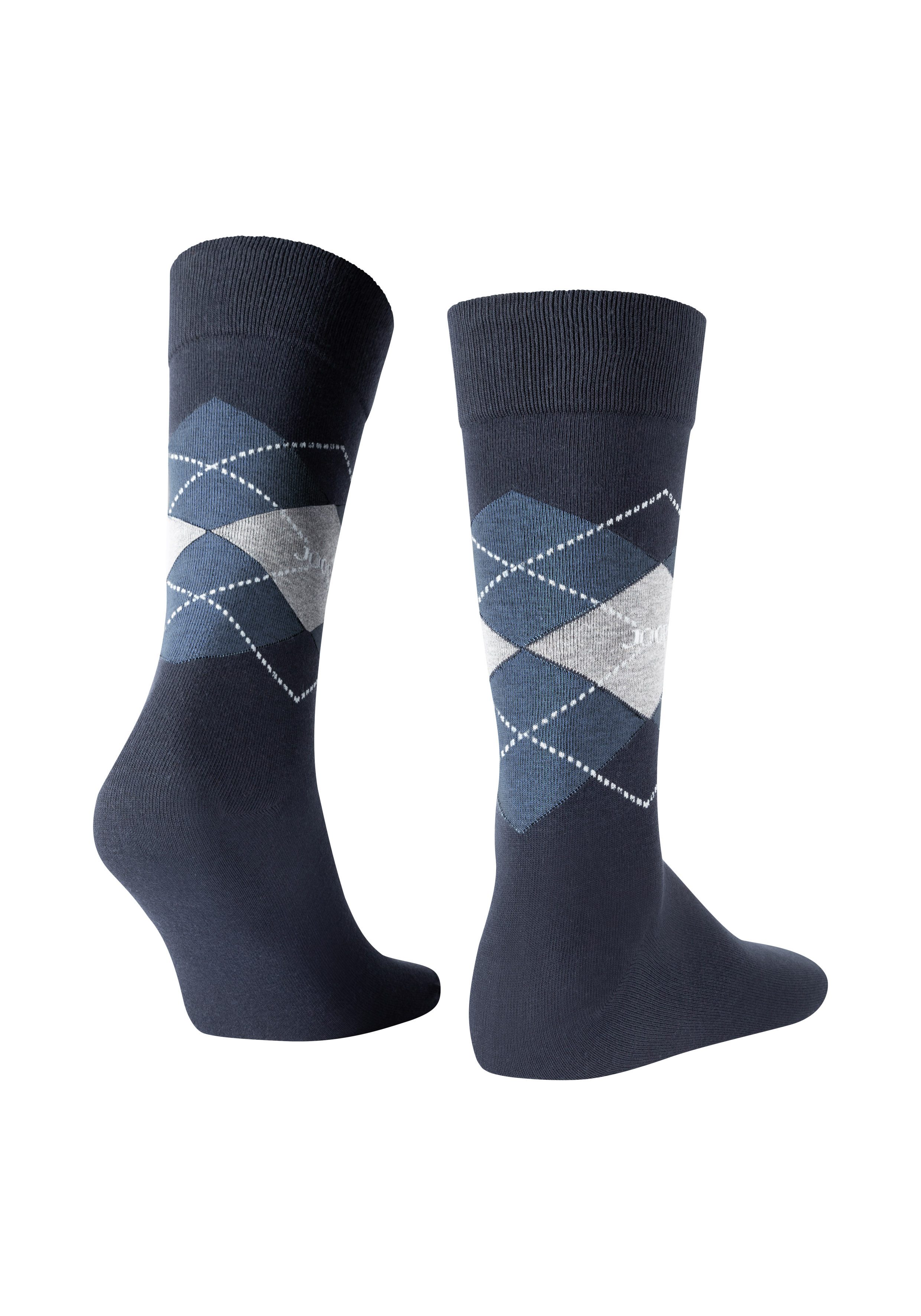 JOOP! Sokken Premium Essentials Premium kwaliteit, versterkte hiel, versterkte tenen, Argyle design (Set van 2)