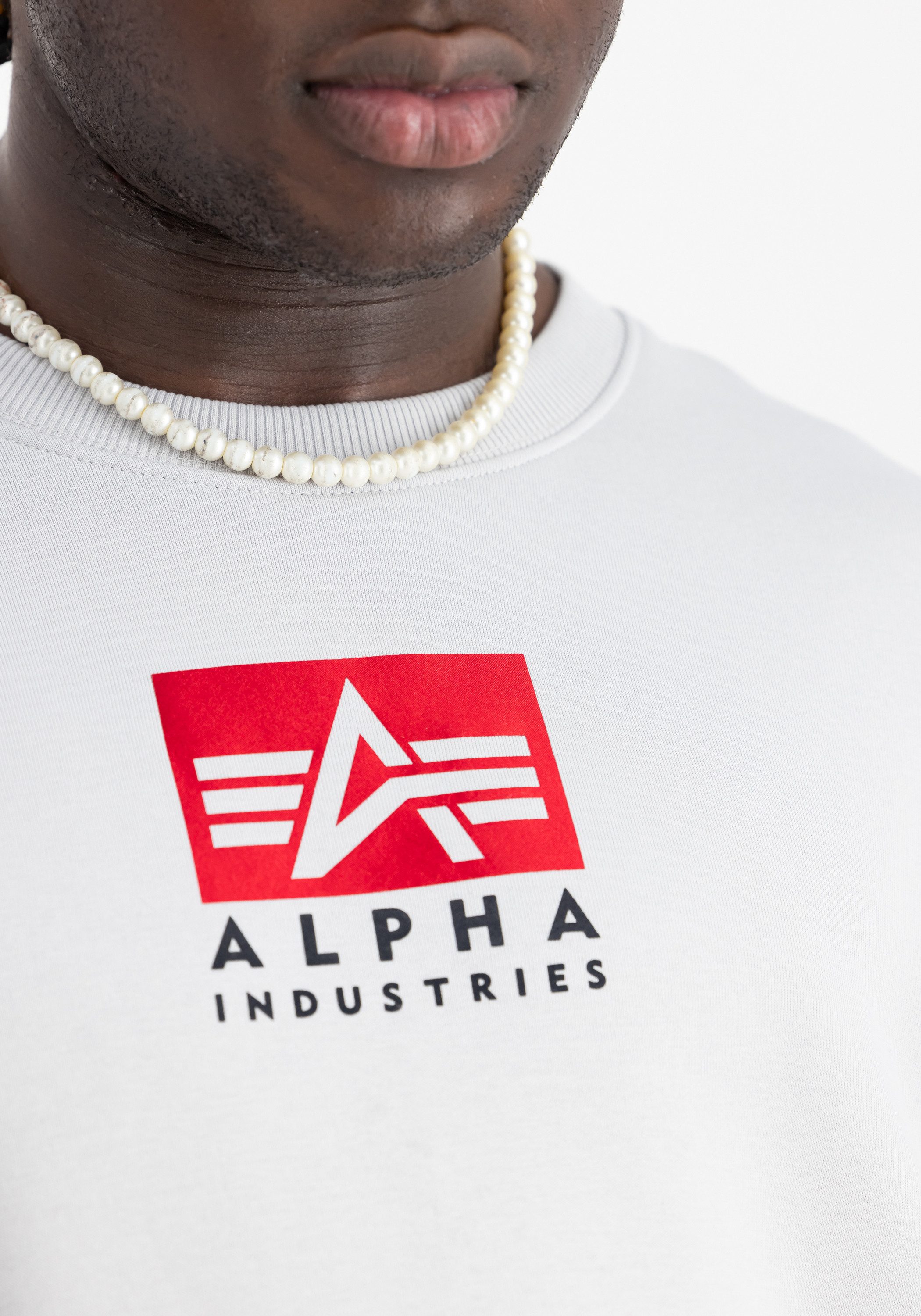 Alpha Industries Sweater Satin Logo Sweatshirt