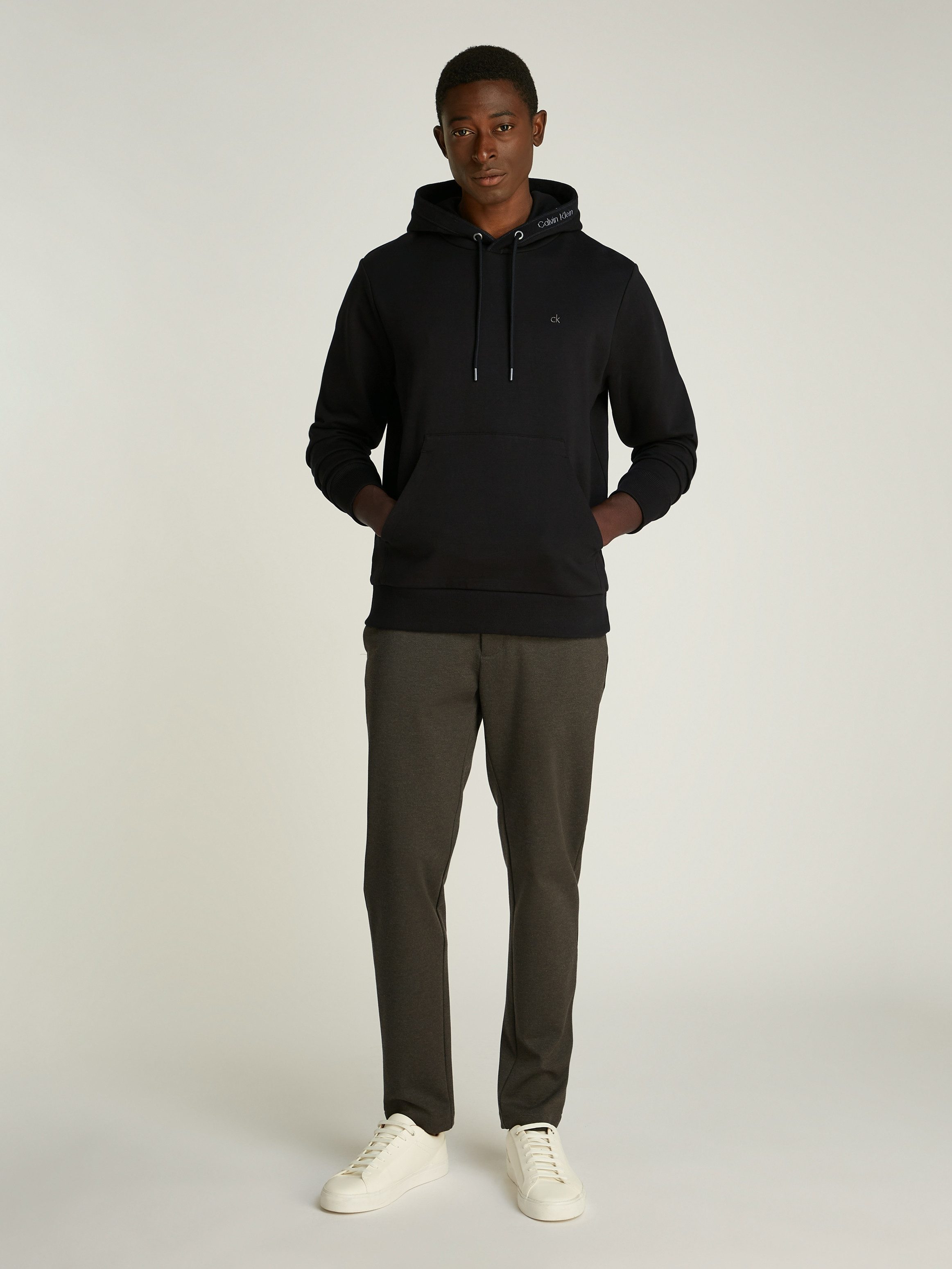 Calvin Klein Hoodie NECK LOGO HOODIE met logo-inscriptie op de capuchon