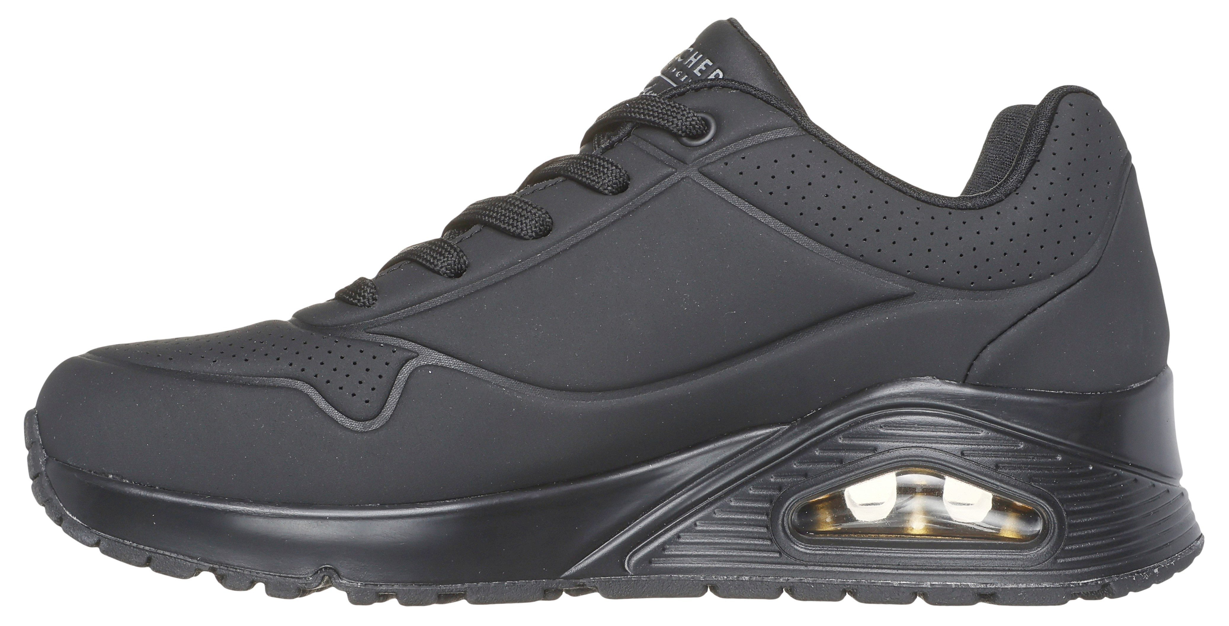 Skechers Sneakers UNO-GOLDEN HEART Vrijetijdsschoen, veterschoen met gouden mylar borduursels