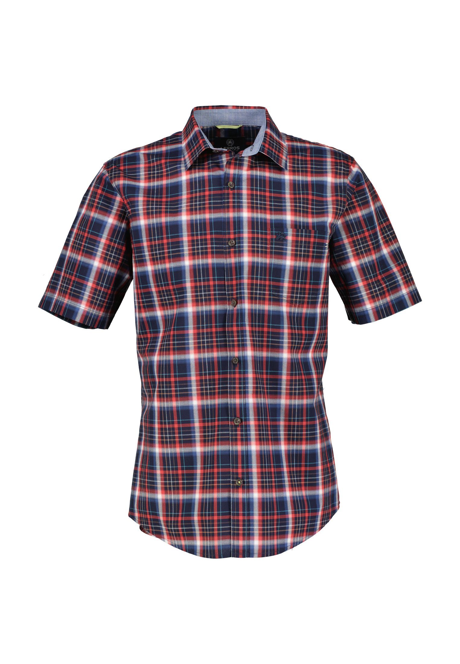 Lerros Overhemd met korte mouwen LERROS korte mouw overhemd *Poplin Check*