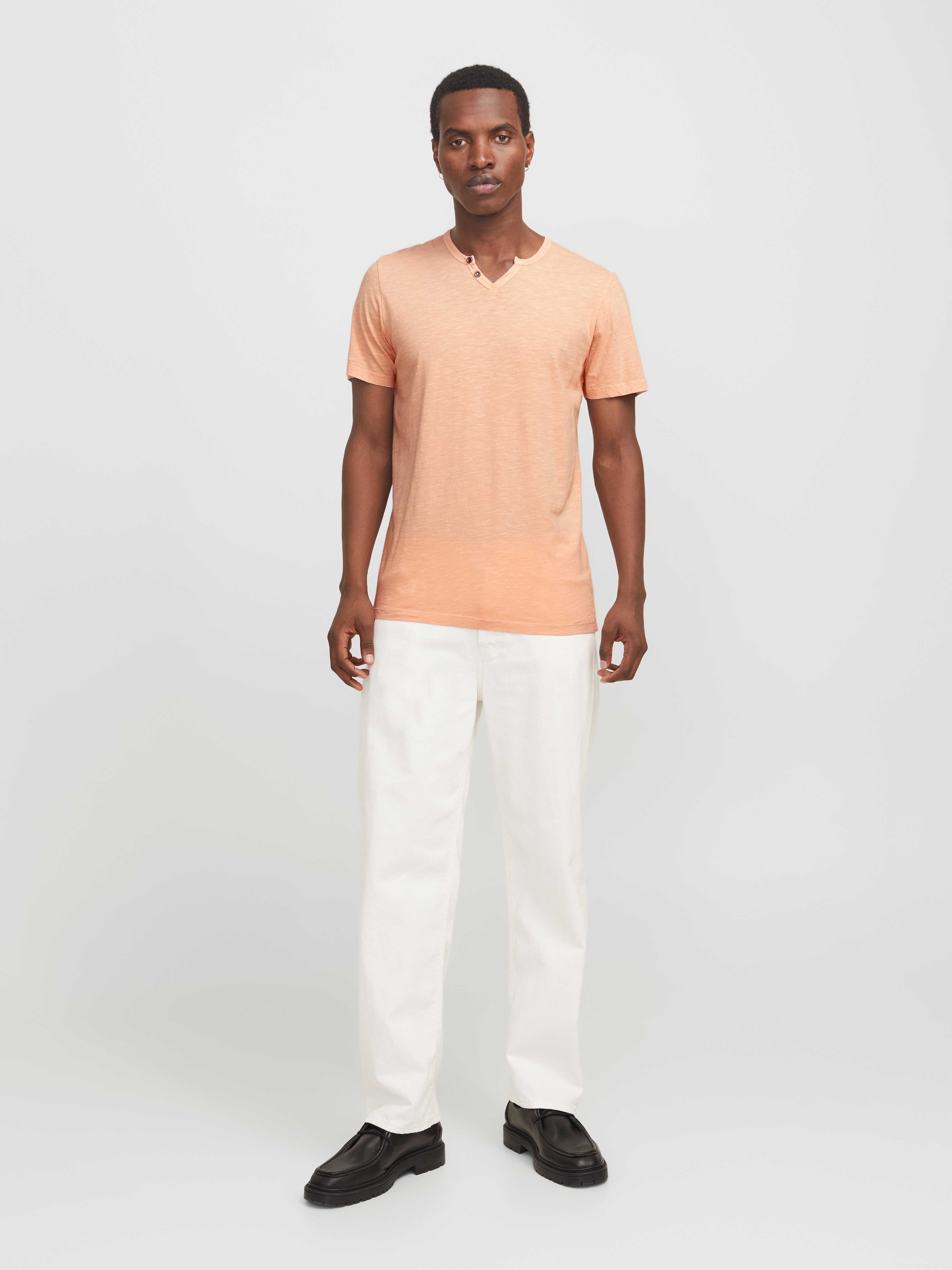 Jack & Jones T-shirt JJESPLIT NECK TEE SS NOOS