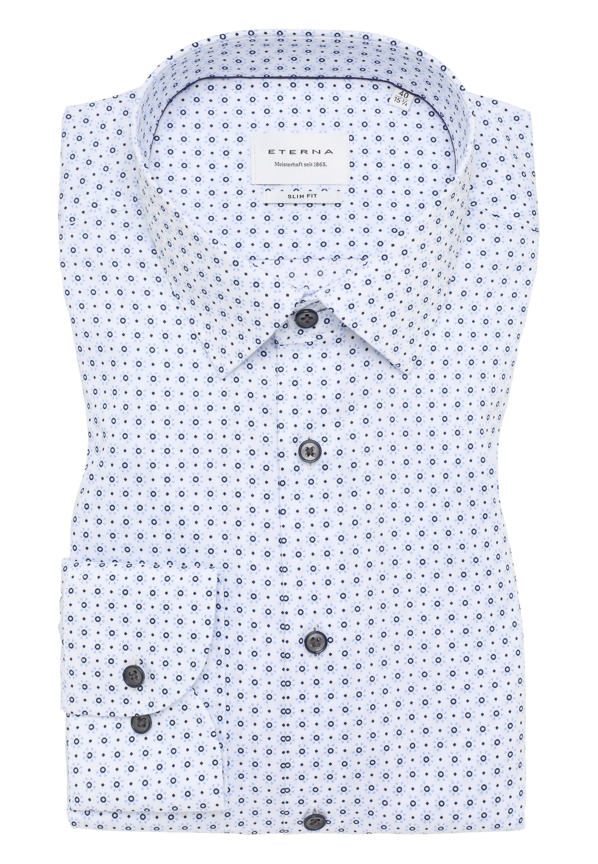 Eterna Overhemd met lange mouwen Slim fit NON IRON (strijkvrij)